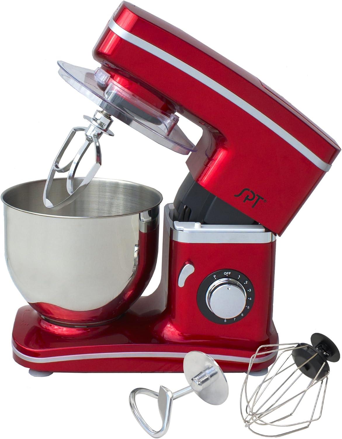 SPT  8-Speed Stand Mixer, Red
