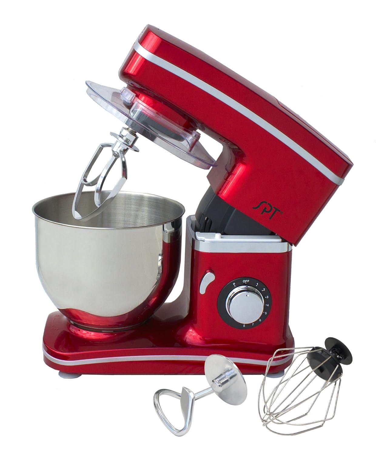 SPT  8-Speed Stand Mixer, Red