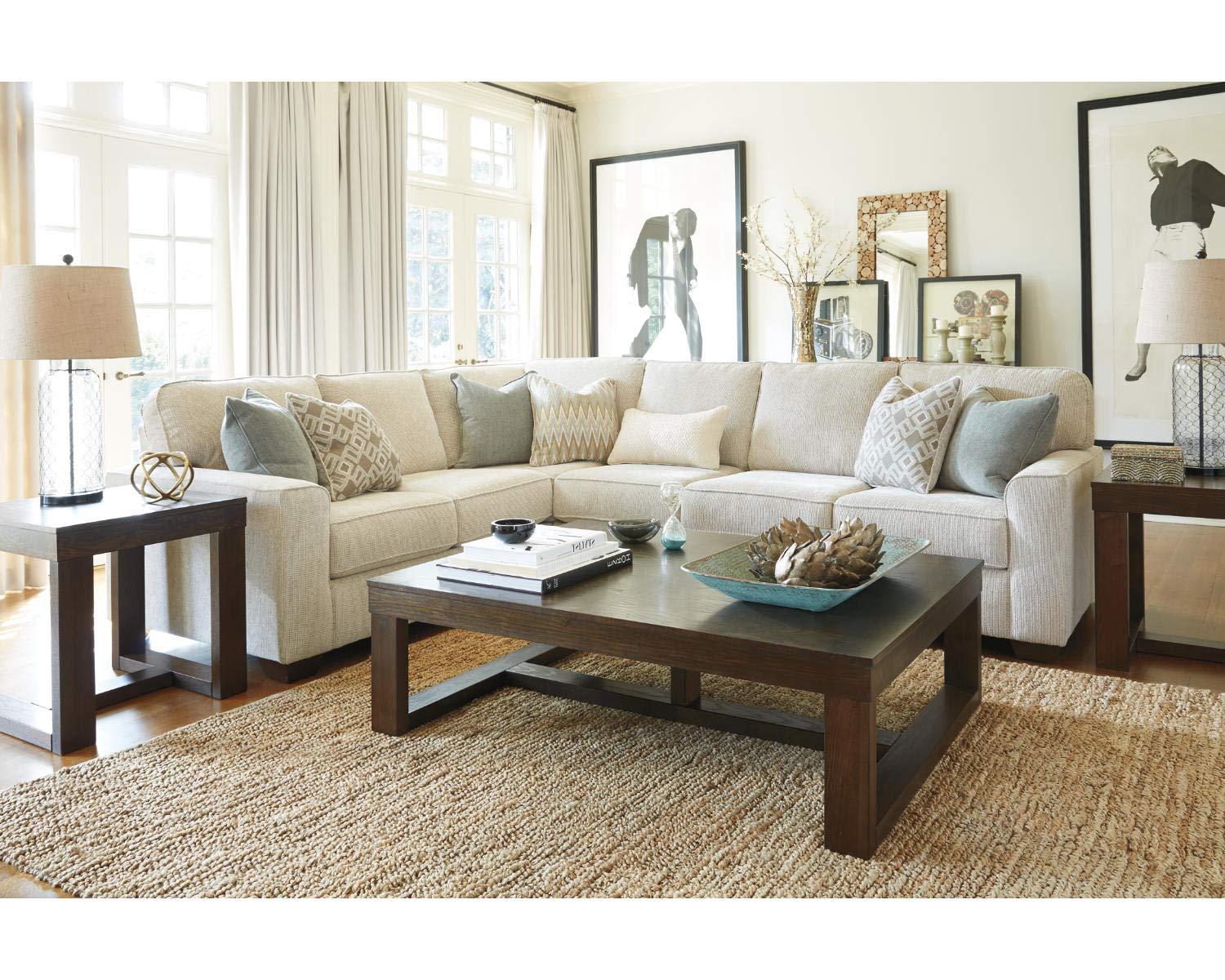 Signature Design by Ashley Contemporary Watson Sofa/Console Table  Dark Brown