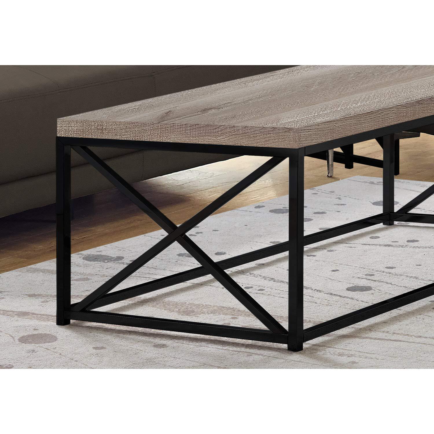 Monarch Specialties Coffee Table, Accent, Cocktail, Rectangular, Living Room, 44"L, Beige Laminate