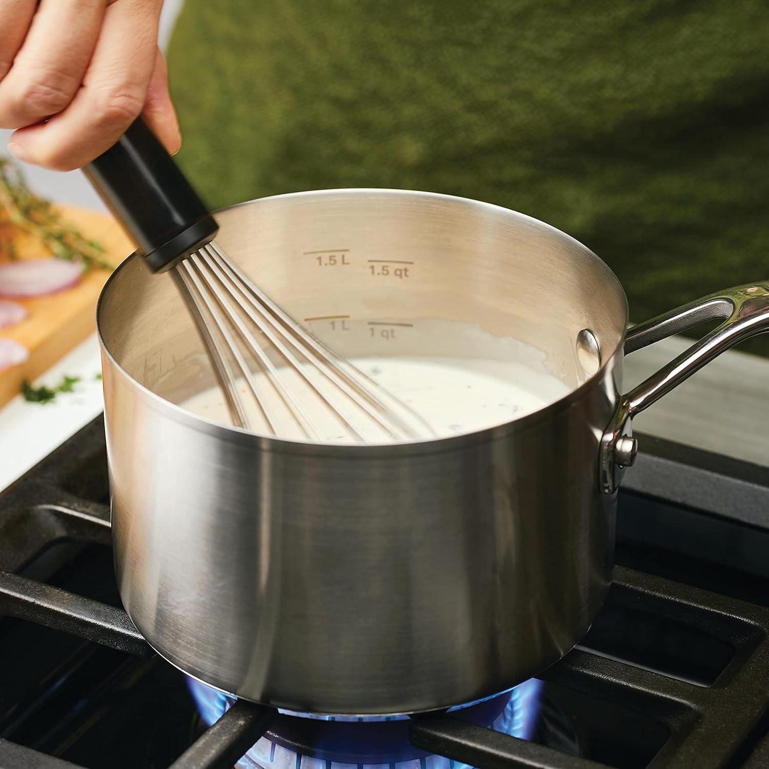 KitchenAid® KitchenAid Stainless Steel Induction Sauce Pan with Measuring Marks and Lid, 2 Quart
