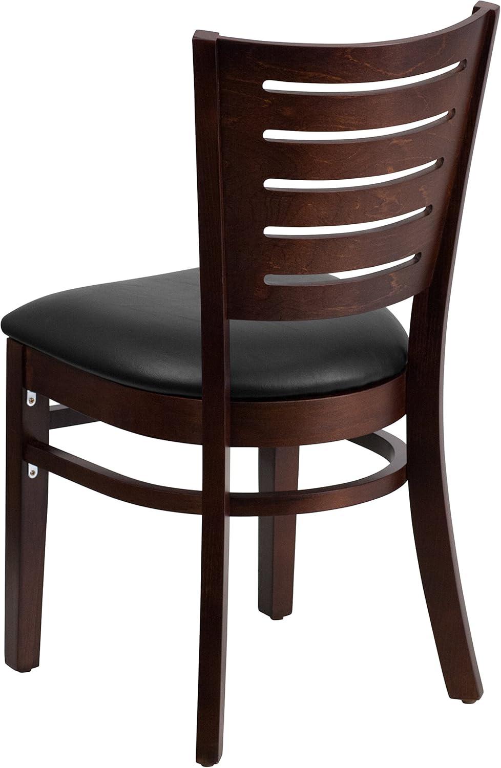 Flash Furniture Darby Series Slat Back Walnut Wood Restaurant Chair
