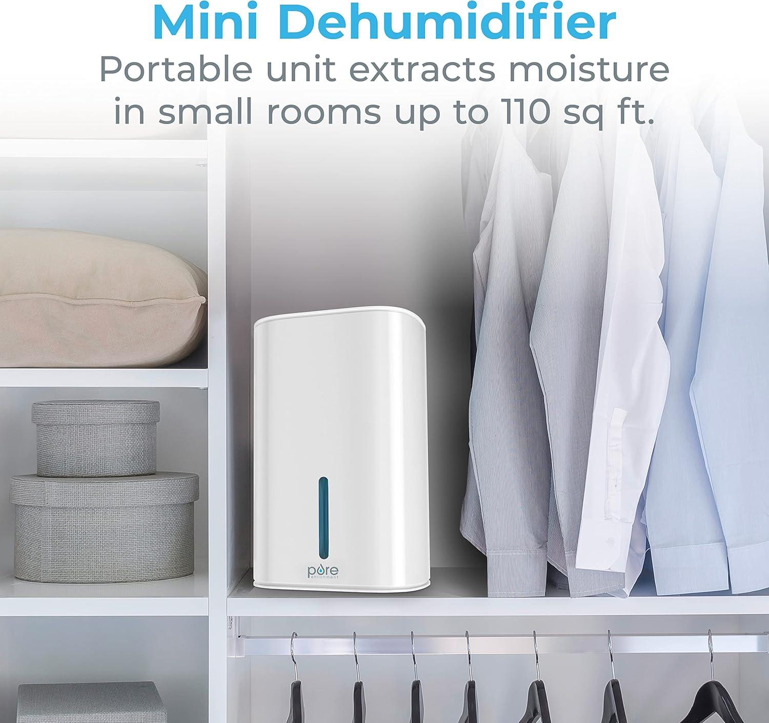 Pure Enrichment 0.625 Pint Mini 200 Sq. Ft. Dehumidifier & Reviews | Wayfair