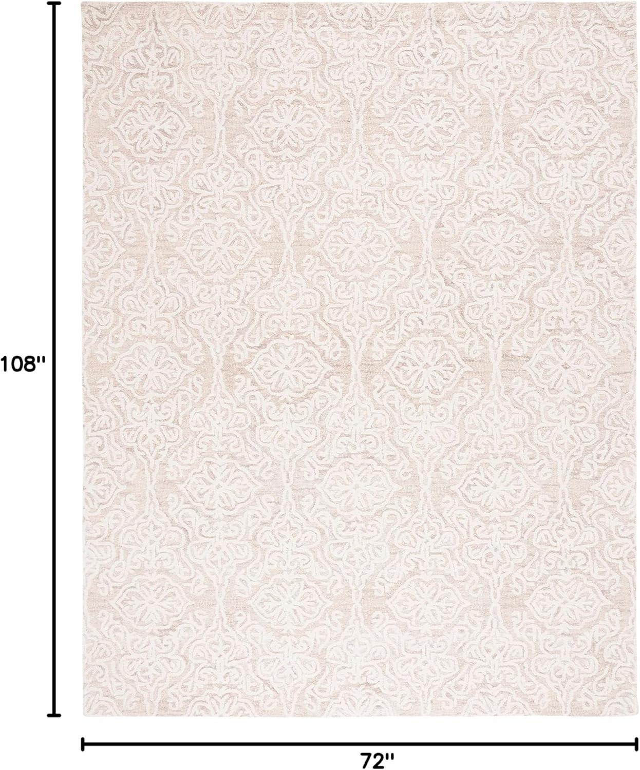 Blossom BLM112 Hand Tufted Indoor Area Rug - Beige/Ivory - 6'x9' - Safavieh