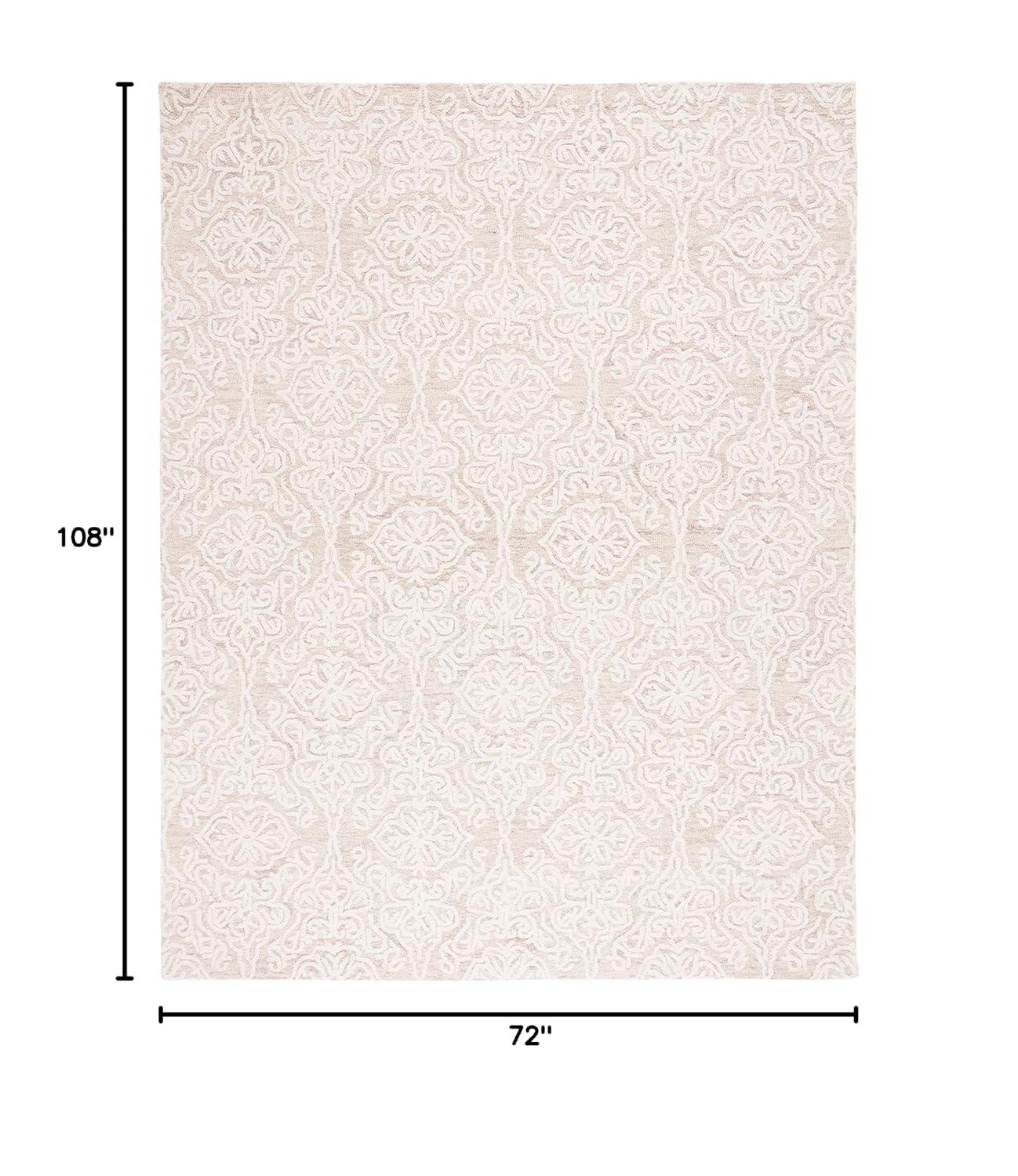 Blossom BLM112 Hand Tufted Indoor Area Rug - Beige/Ivory - 6'x9' - Safavieh