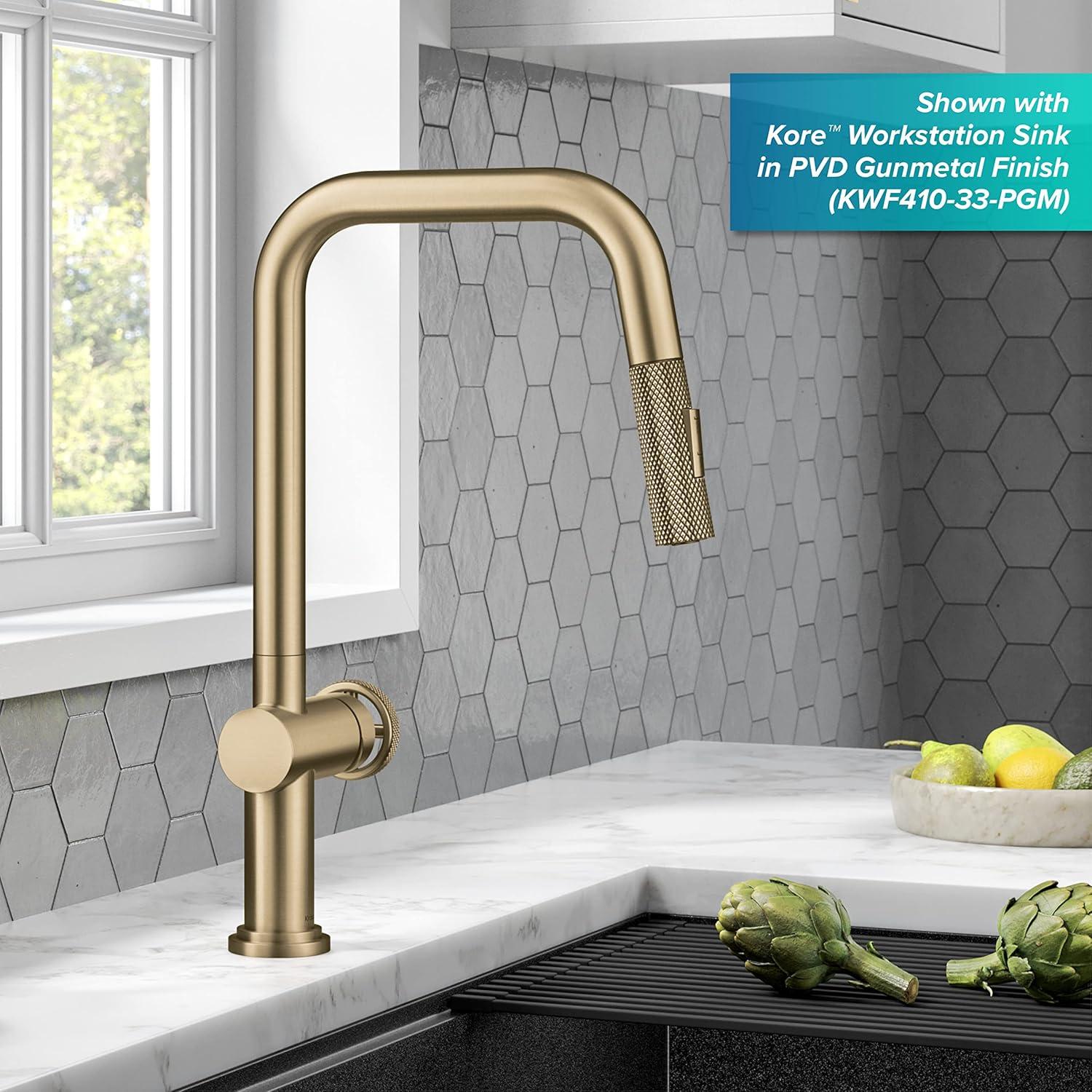 Urbix Industrial Pull-Down Single Handle Kitchen Faucet