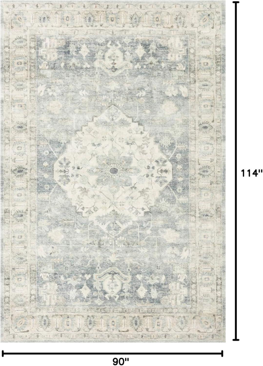 Sera Oriental Denim/Fog Area Rug