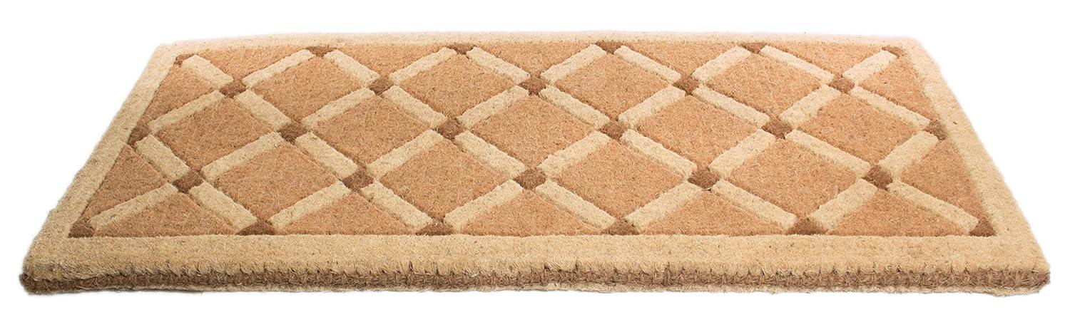 Imports Decor Coir Doormat, Cross Board, 18-Inch by 47-Inch