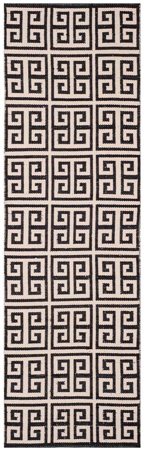 Montauk MTK724 Hand Woven Indoor Runner Rug - Black/Ivory - 2'3"x7' - Safavieh.