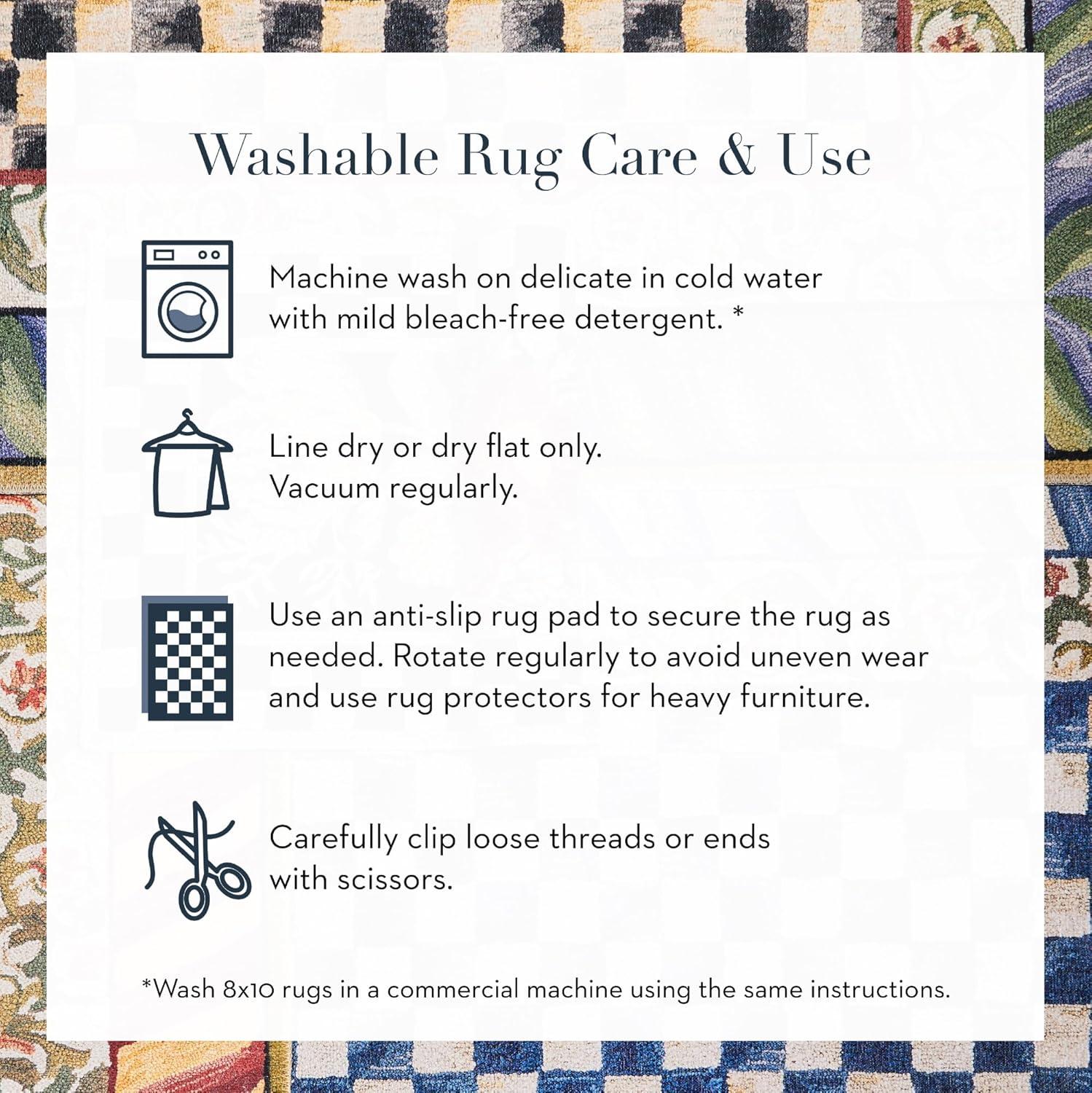 MacKenzie-Childs Truly Royal Check® 2'6" x 8' Washable Runner