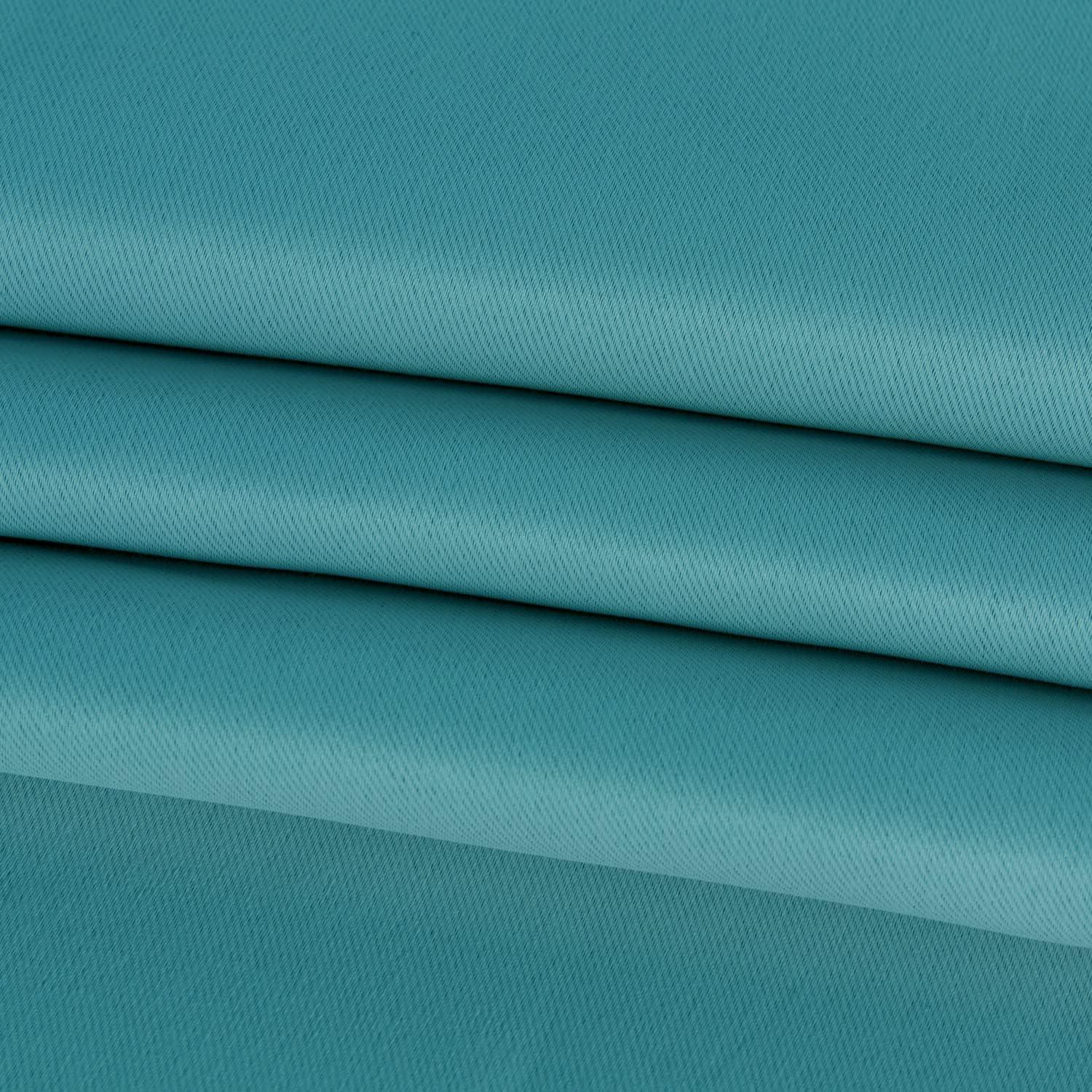 Set of 2 (63"x52") Caterina Layered Solid Blackout with Sheer Top Curtain Panels Blue Blue - Exclusive Home