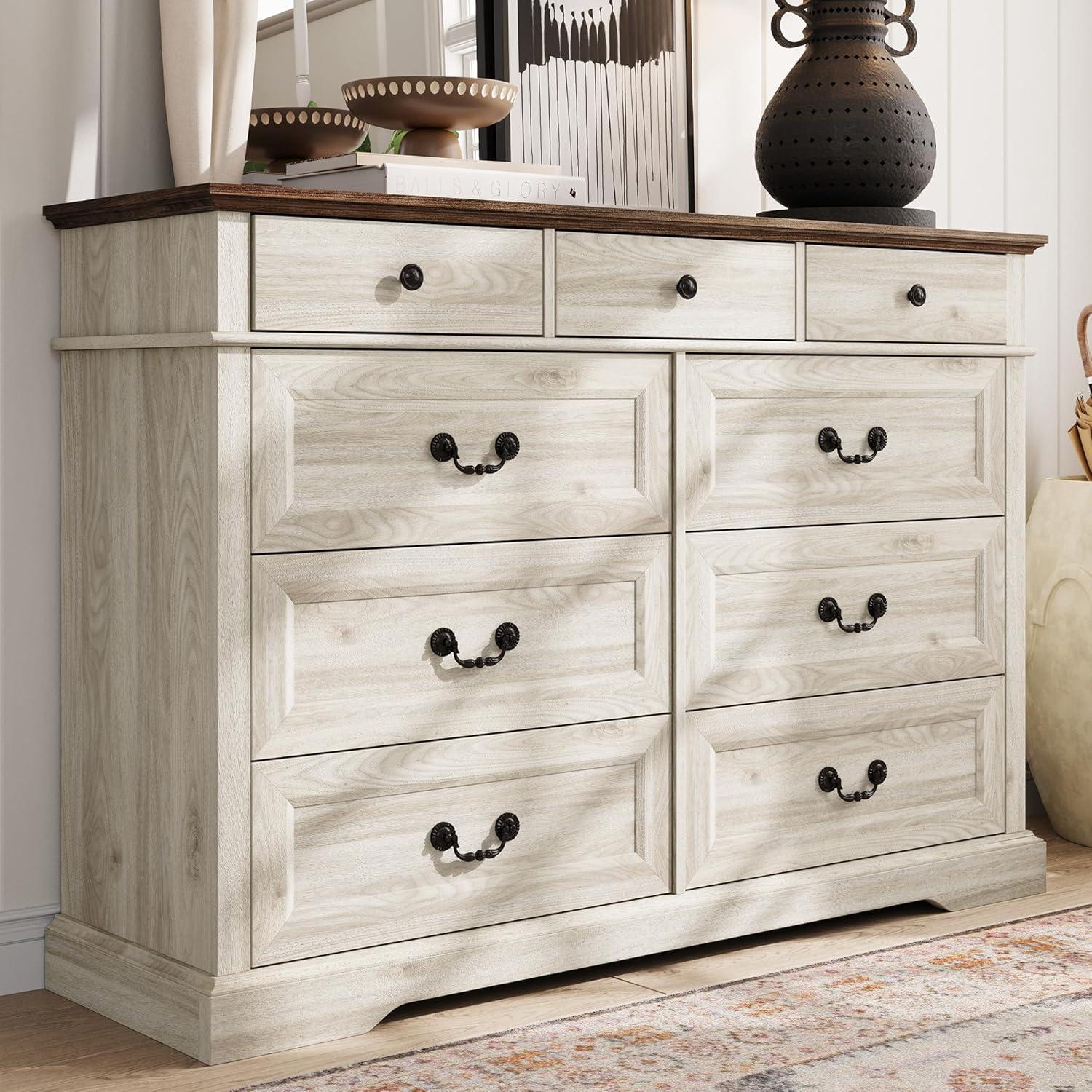 August Grove® Dugazon Wood Bedroom Dresser Farmhouse Drawer Chest