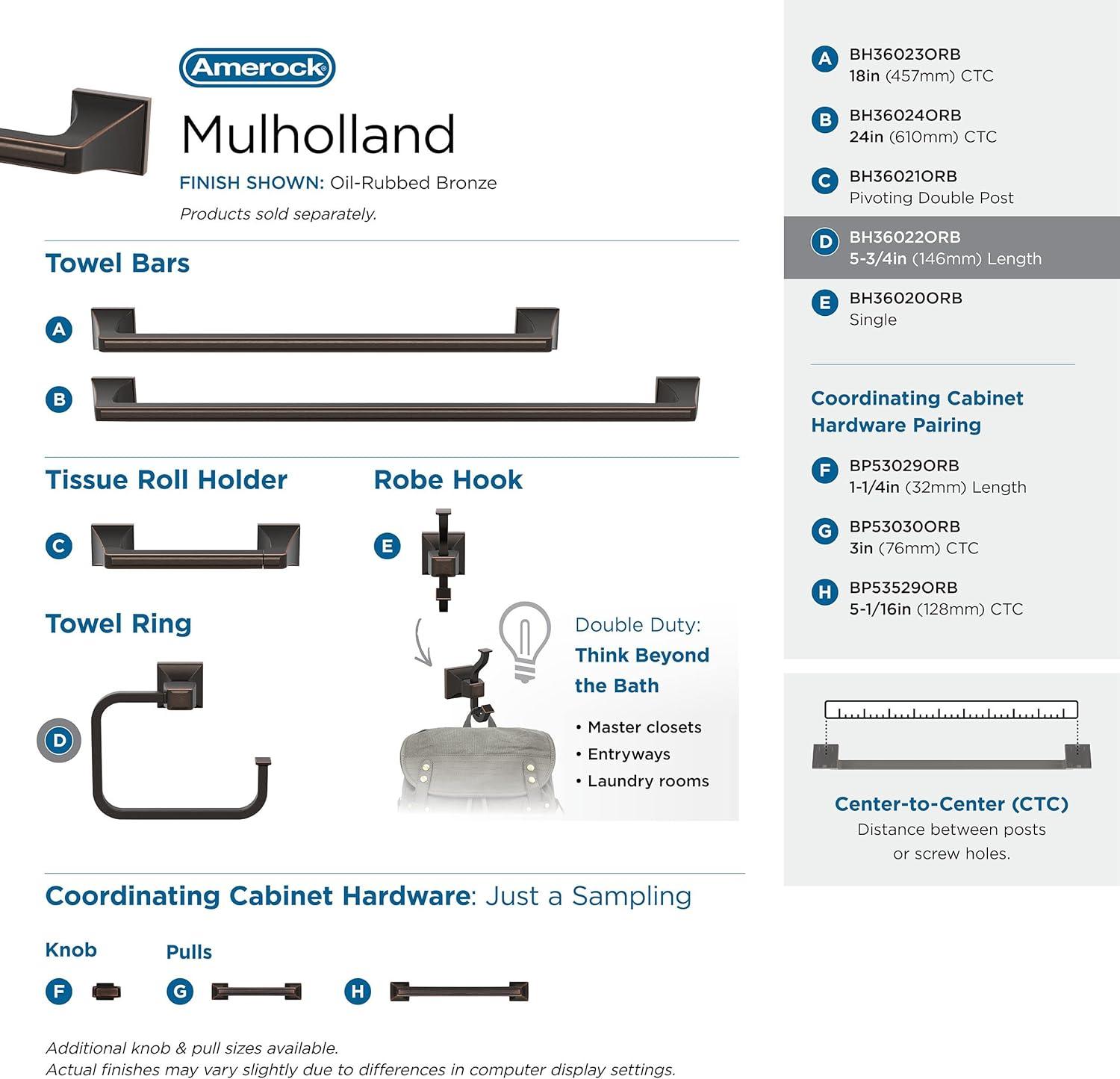 Amerock Mulholland Wall Mounted Towel Ring