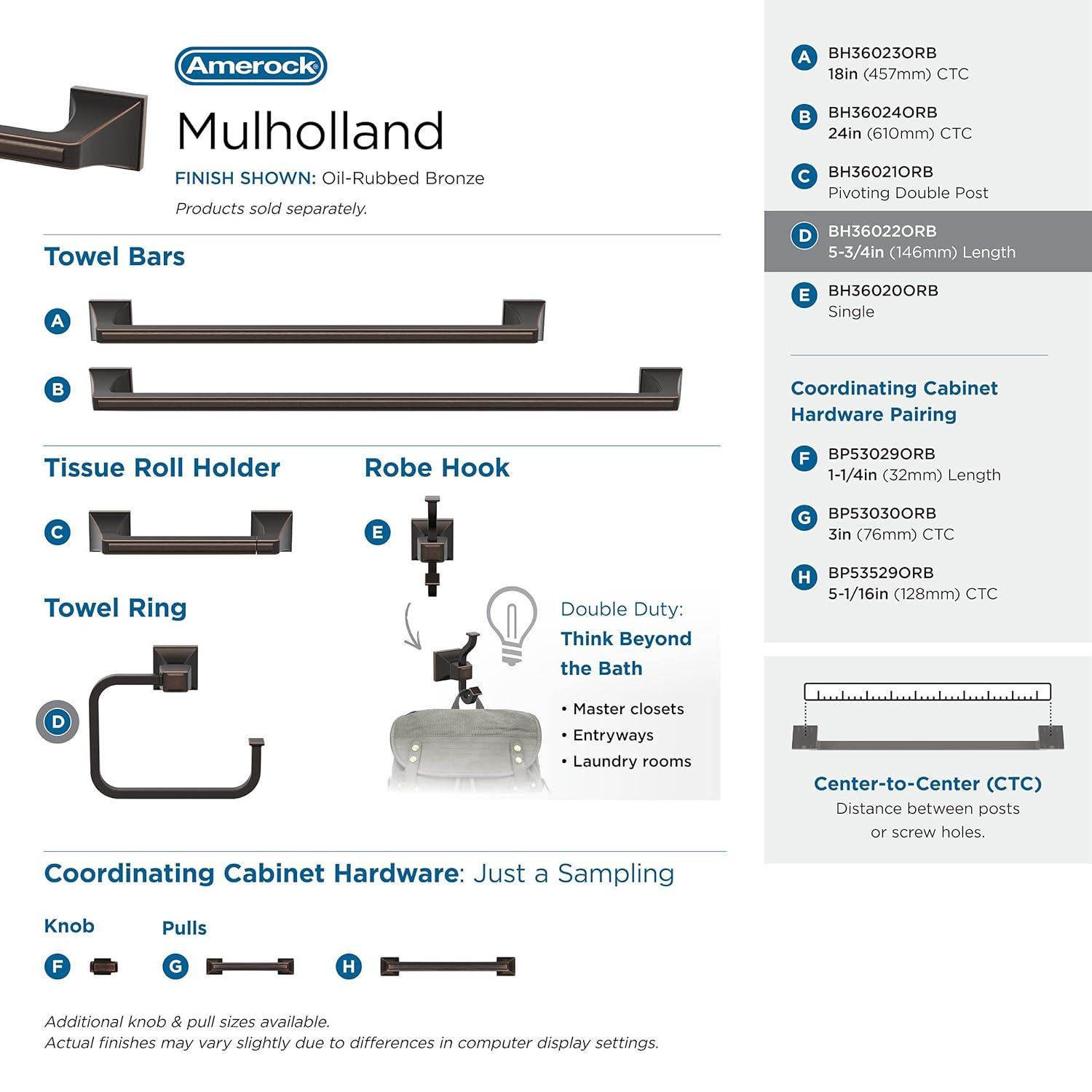 Amerock Mulholland Oil-Rubbed Bronze Open Towel Ring