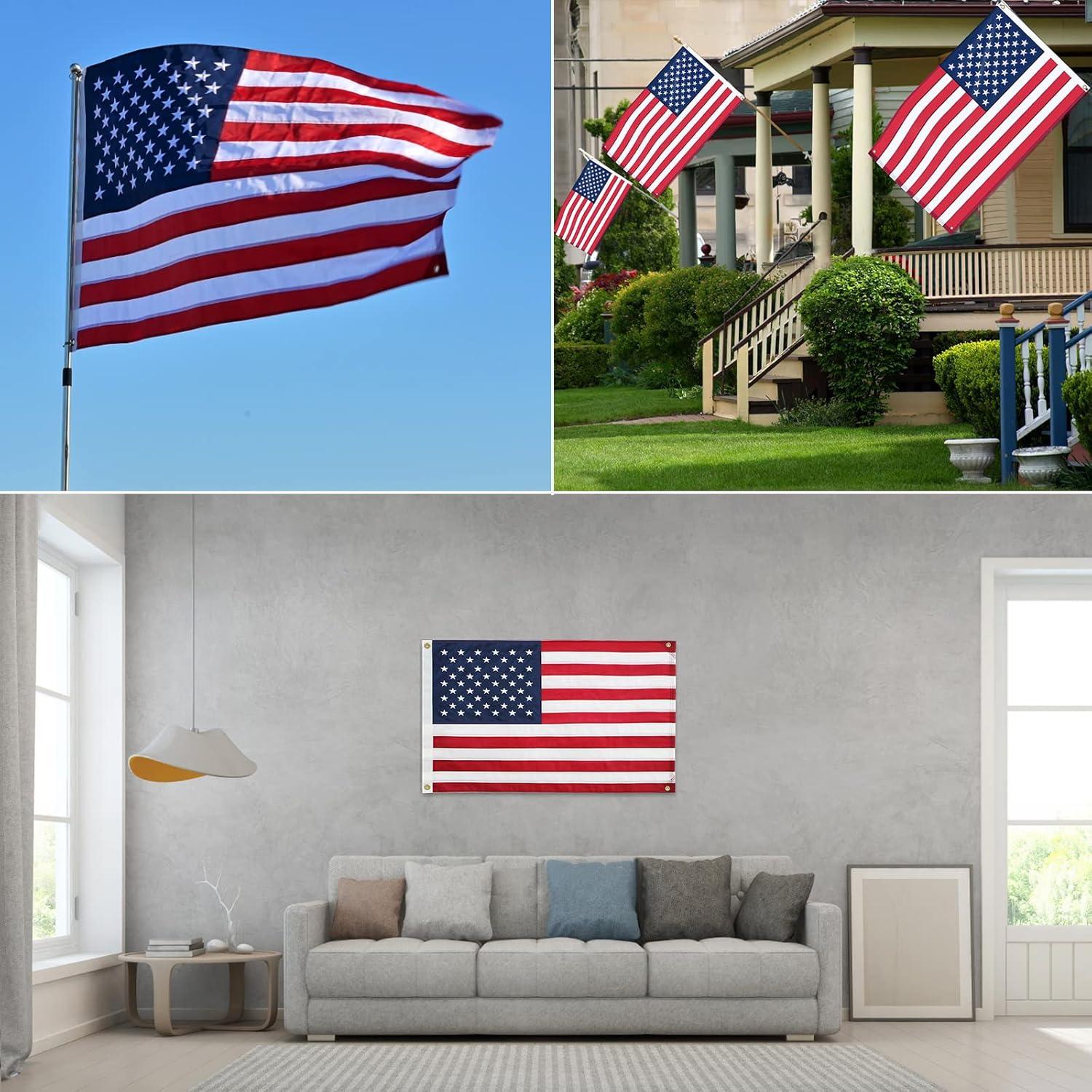 American flag USA flag 3x5FT-Embroidered Stars Flag Double Stitched Sewn Stripes Outdoors Indoors Heavy Duty flag Brass Grommets Banner