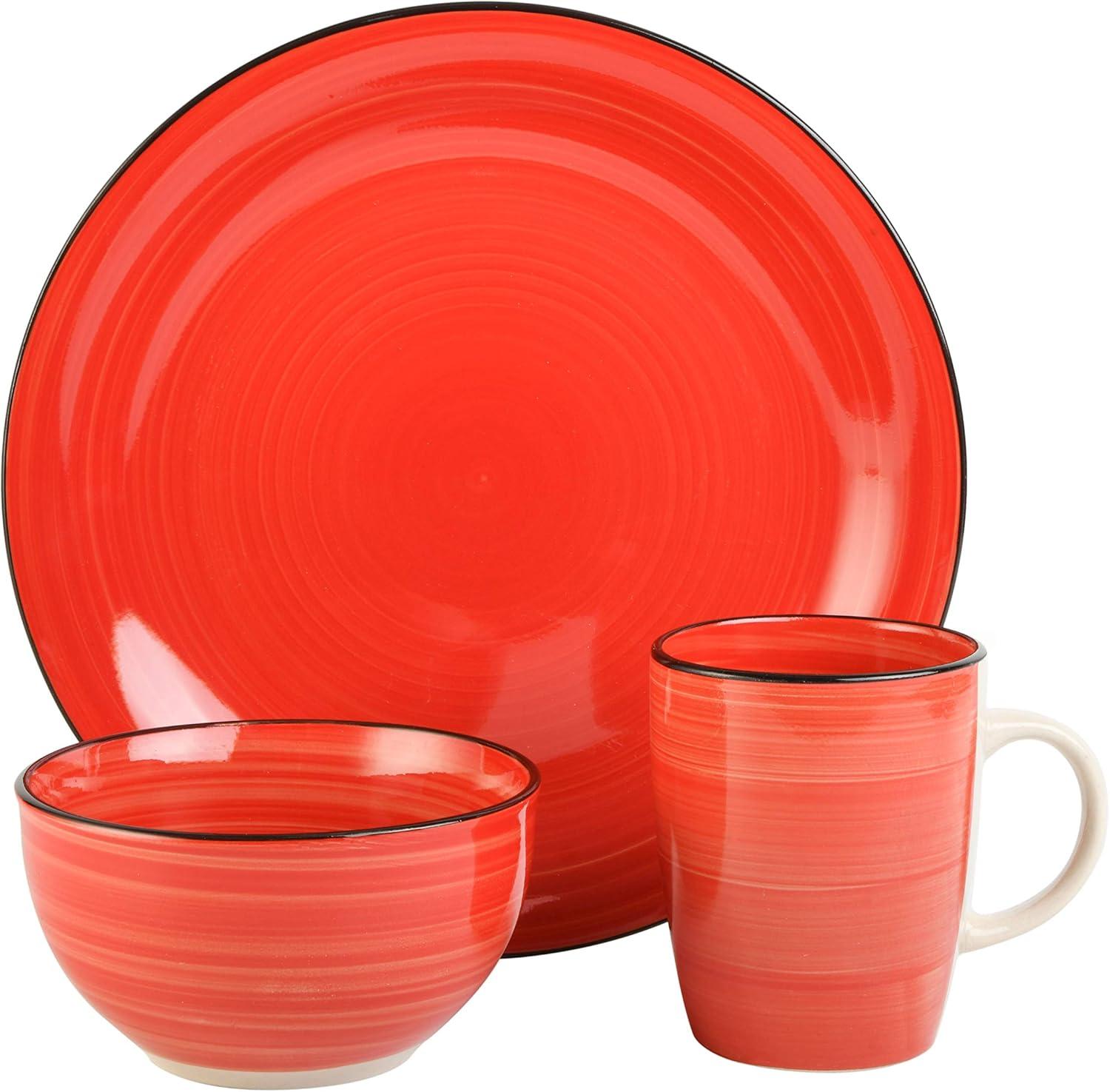 Gibson Home Assorted Colors Ceramic 12-Piece Dinnerware Set