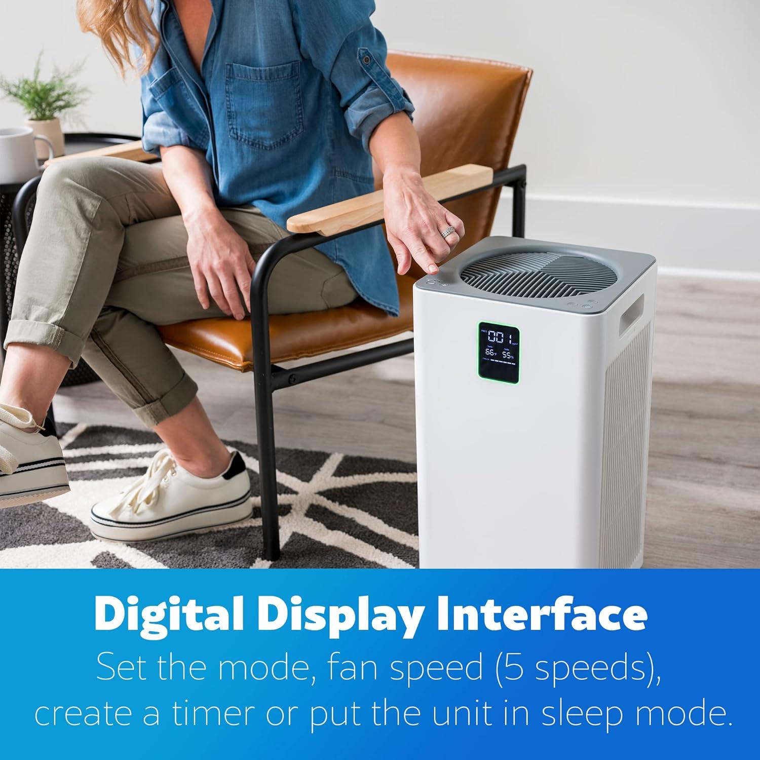 Kenmore PM3020, 1500 Sq Ft H13 True HEPA Air Purifier, 3-Stage Filtration System