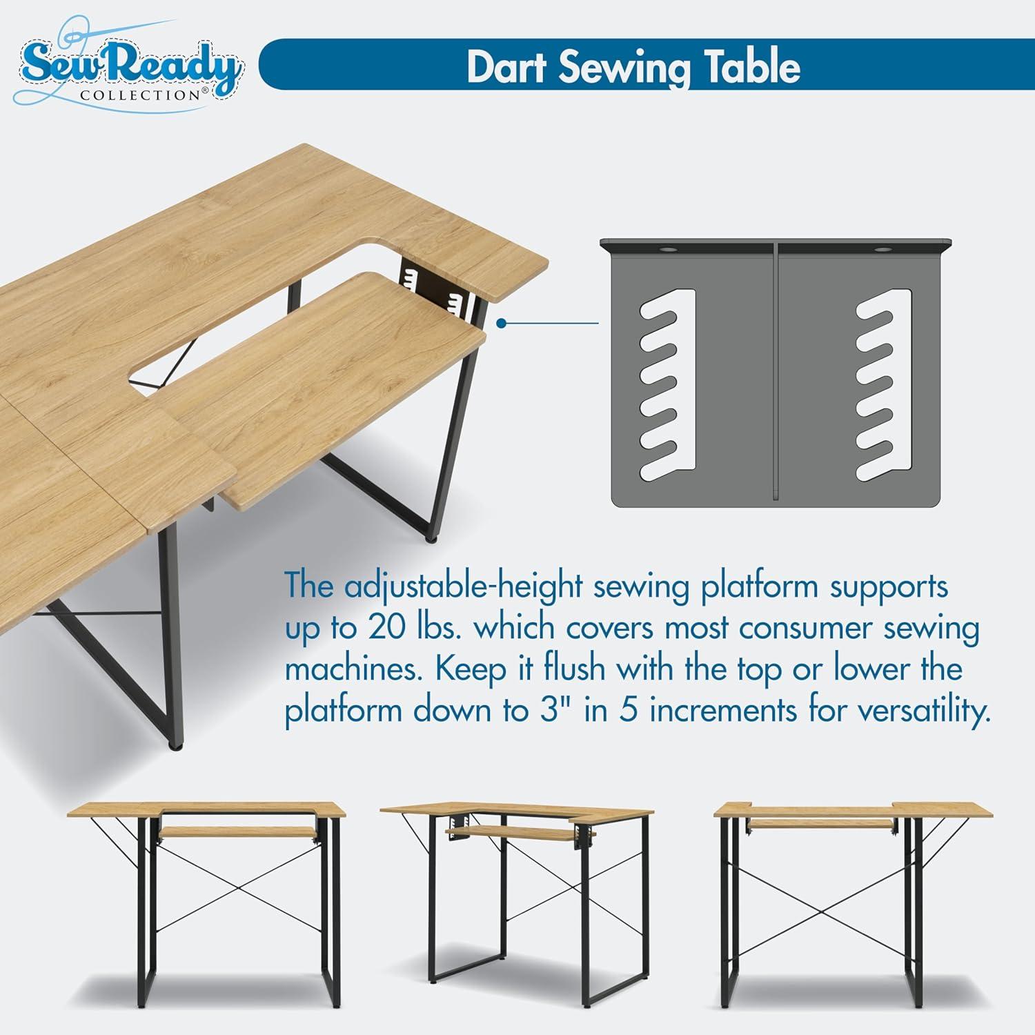 Sew Ready 41'' x 23'' Sewing Table with Sewing Machine Platform