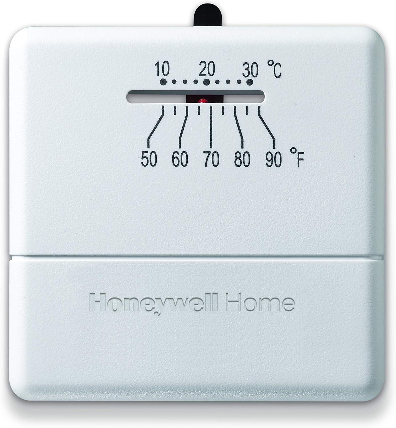 Honeywell White Manual Heat-Only Thermostat with Trim Plate