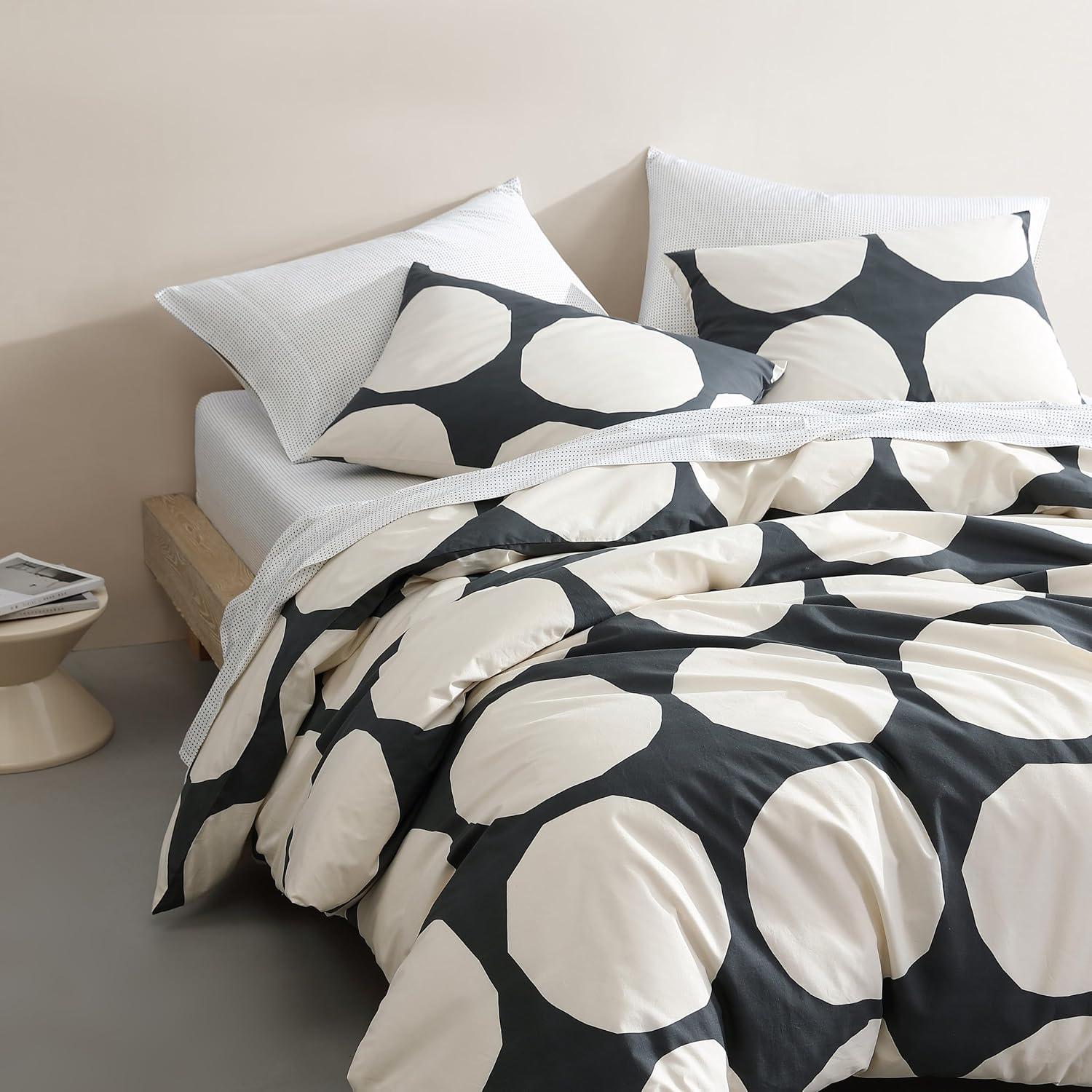 Marimekko Kivet Grey Cotton Duvet Cover Set