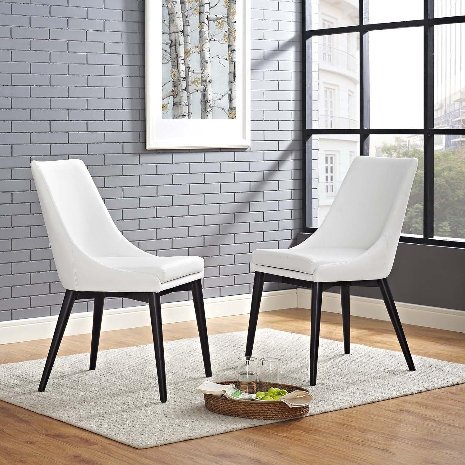 Set of 2 Viscount Dining Side Chair Vinyl - Modway