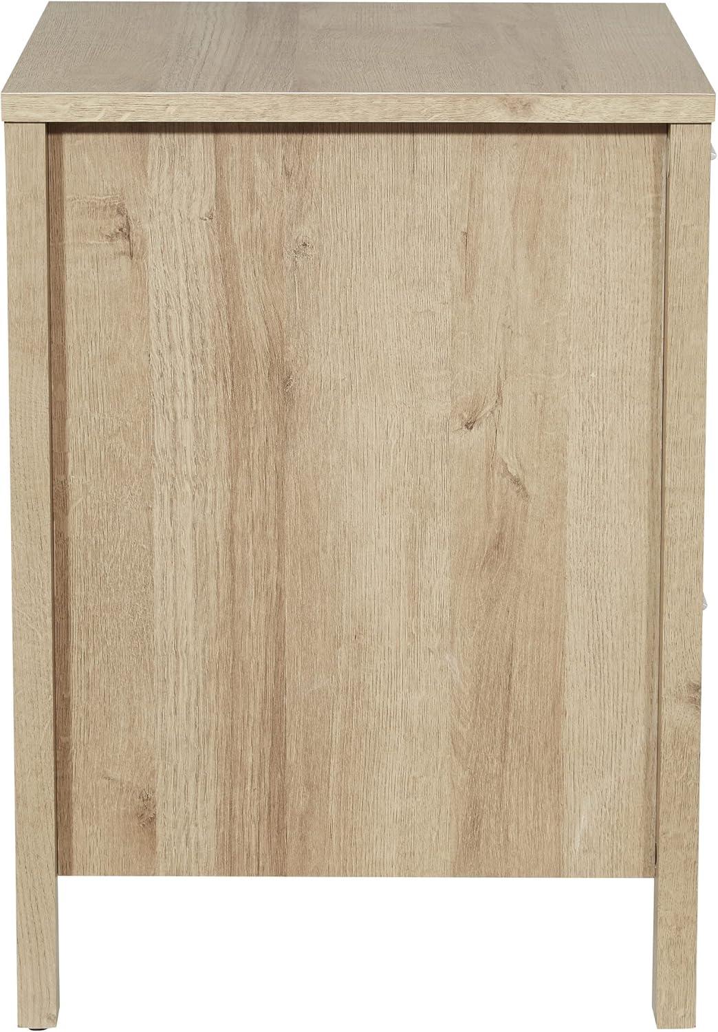 Stonebrook Nightstand with 2 USB Ports in Wood Canyon Oak Finish