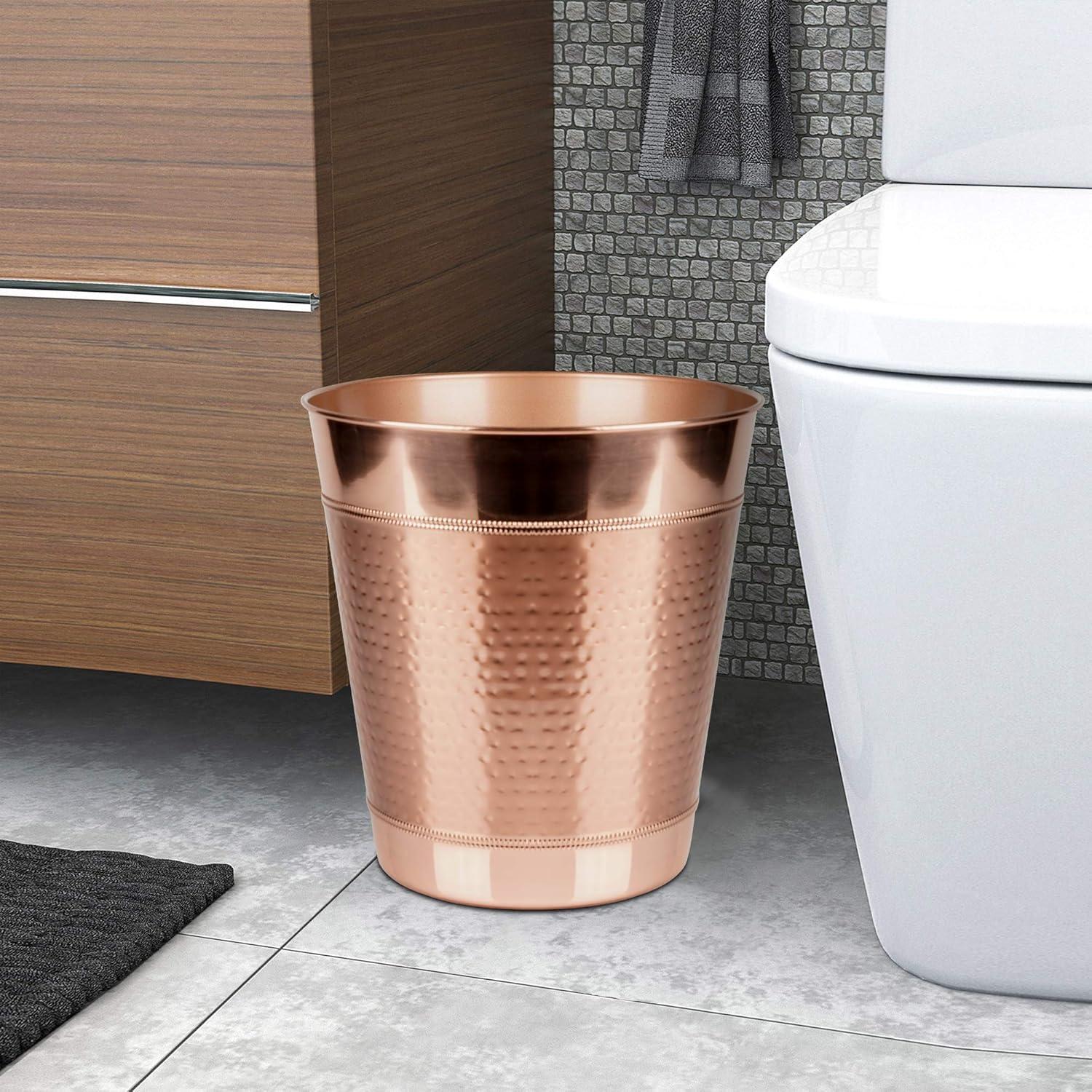 Hudson Decorative Stainless Steel Trash Wastebasket Copper - Nu Steel