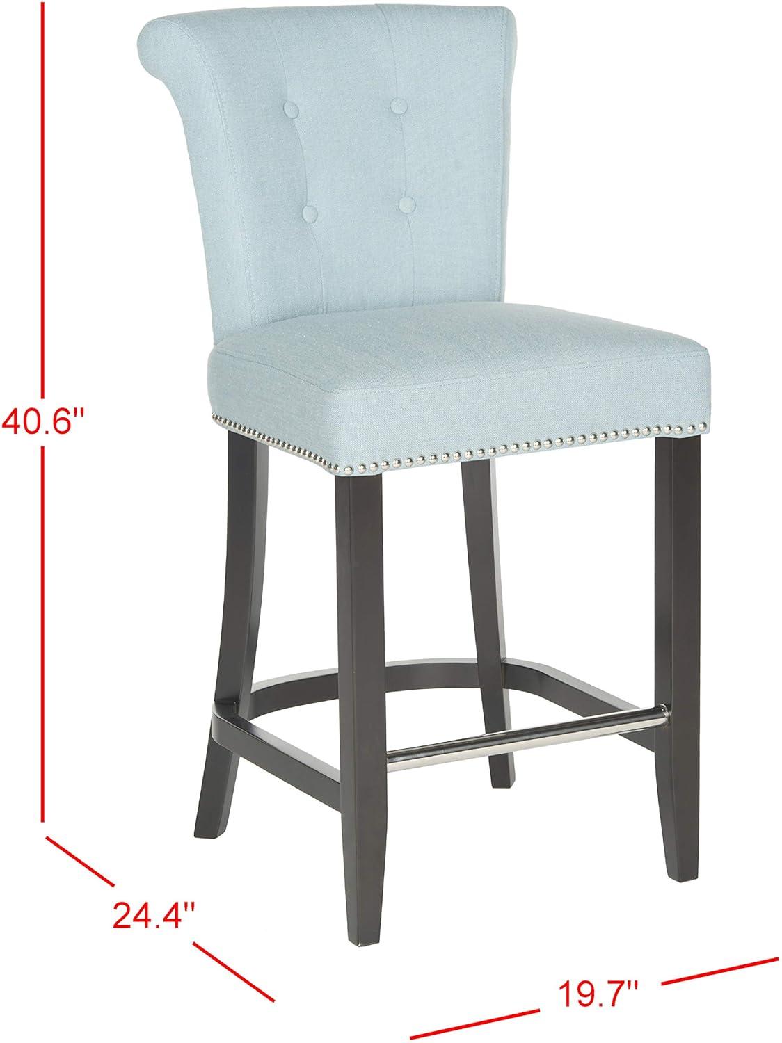 Addo Ring Counter Stool - HUD8241 - Sky Blue - Safavieh