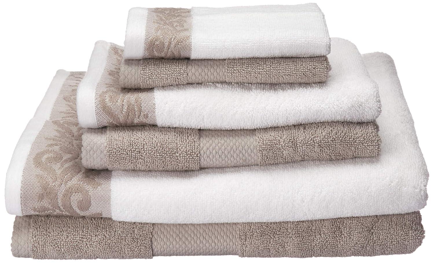 Modern Threads Modern Threads 600 GSM 6-Piece Towel Set with Filgree Jacquard Border