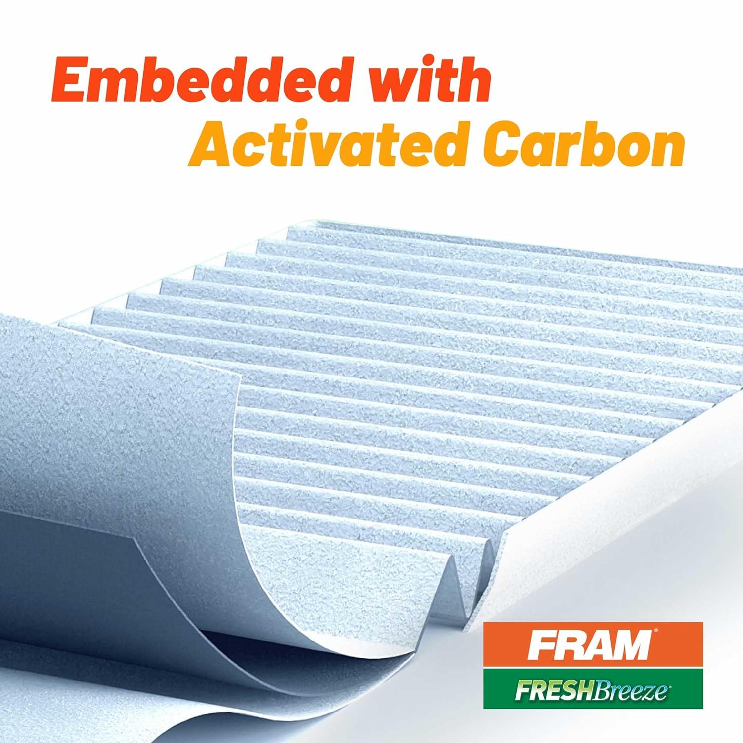 FRAM Fresh Breeze Cabin Air Filter, CF10134 Fits select: 2007-2016 HONDA CR-V, 2006-2015 HONDA CIVIC