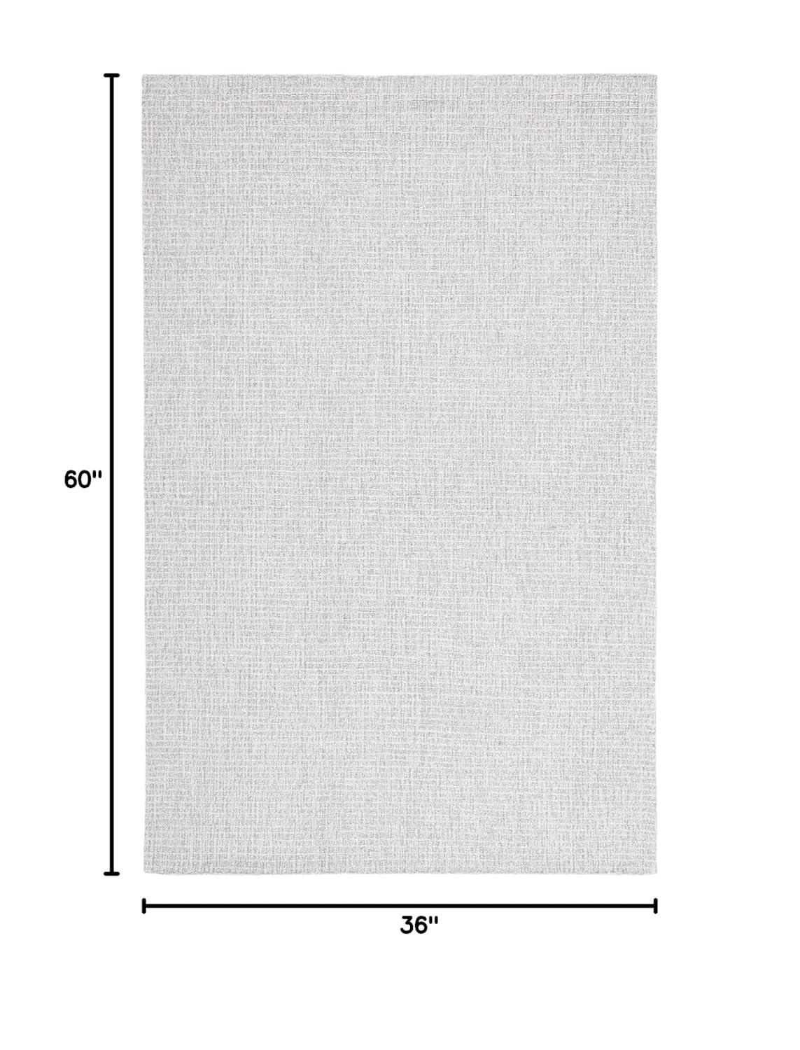 Abstract ABT468 Handmade Indoor Accent Rug - Light Grey/Ivory - 3'x5' - Safavieh