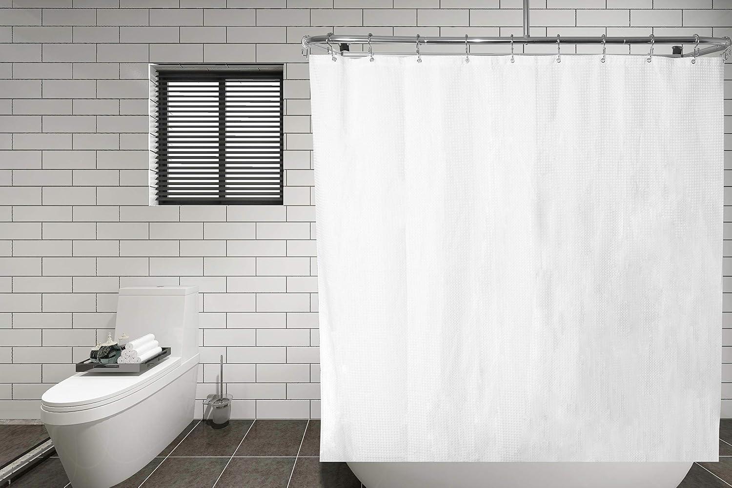 Utopia Alley Aluminum 61" D-Shape Fixed Shower Curtain Rod