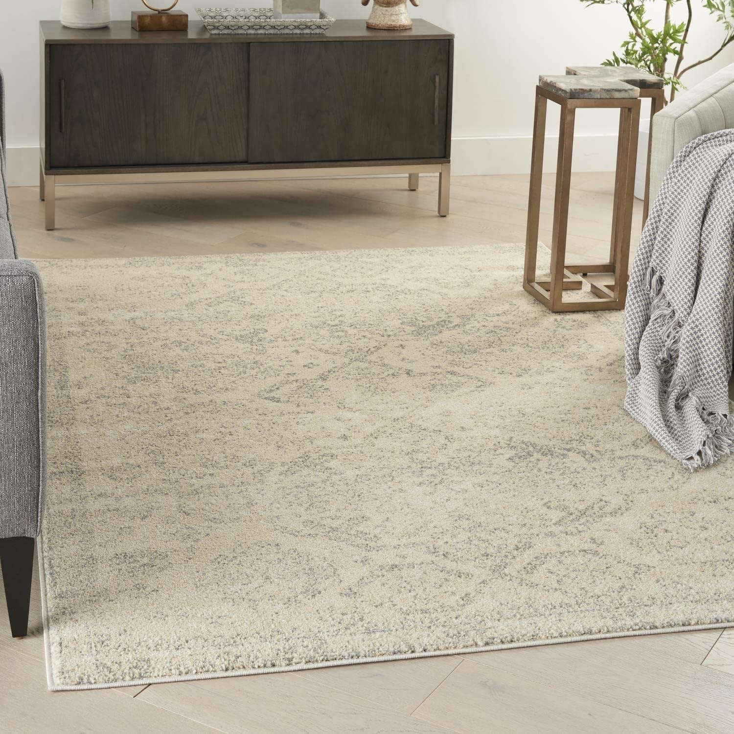 Serene Vintage Beige/Grey 6' x 9' Synthetic Area Rug