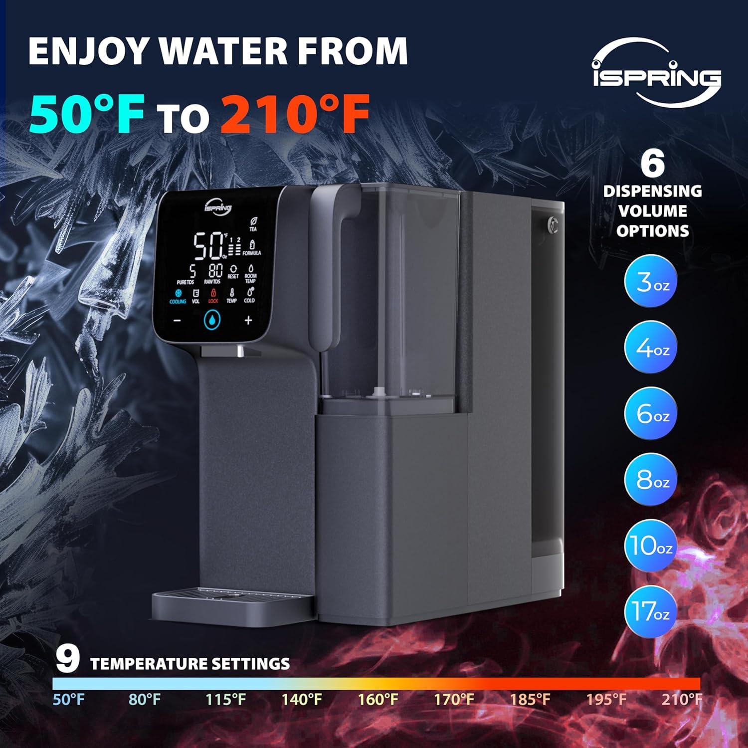 Ispring Hot & Cold Reverse Osmosis Countertop Filtration System