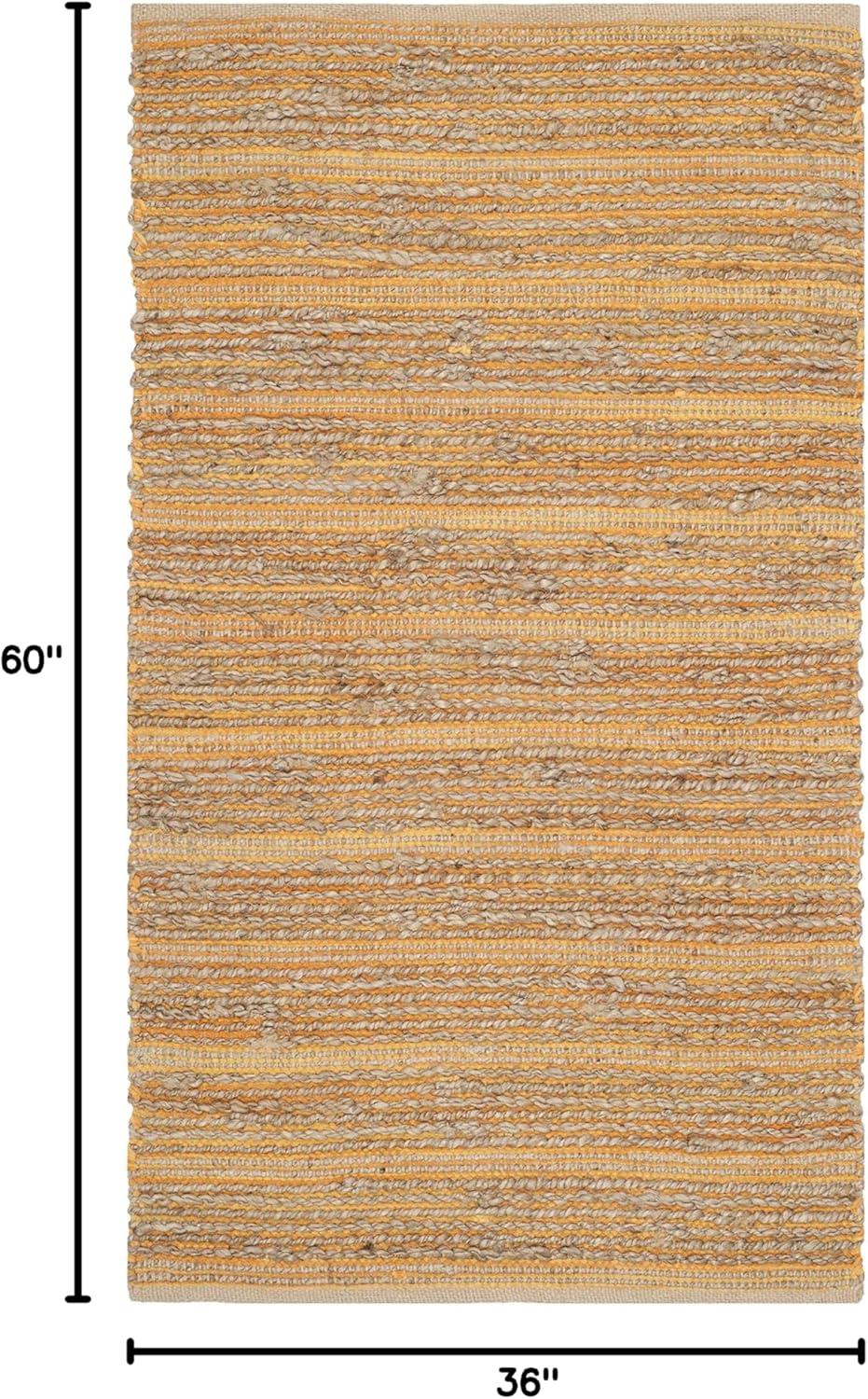 Cape Cod 3' x 5' Orange Handwoven Jute Area Rug