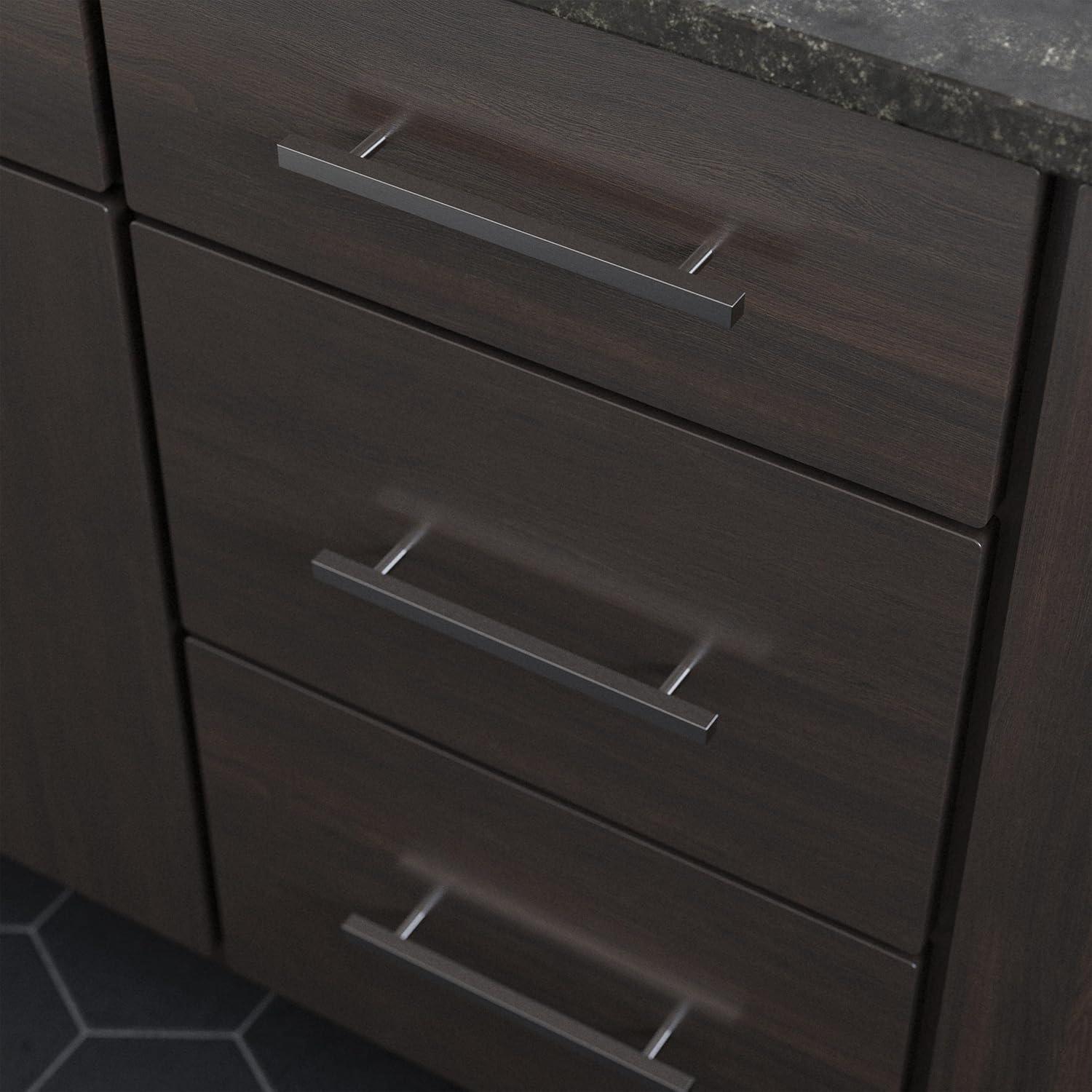 Modern Stainless Steel Square Bar Cabinet Handles 7.91"