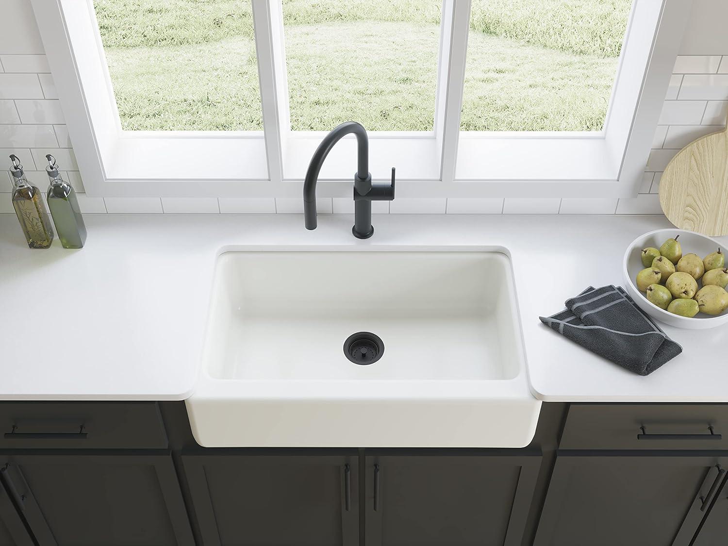Kohler Dickinson Undermount Single-Bowl Farmhouse Kitchen Sinkundermount Single-Bowl Farmhouse Kitchen Sink K-6546-96