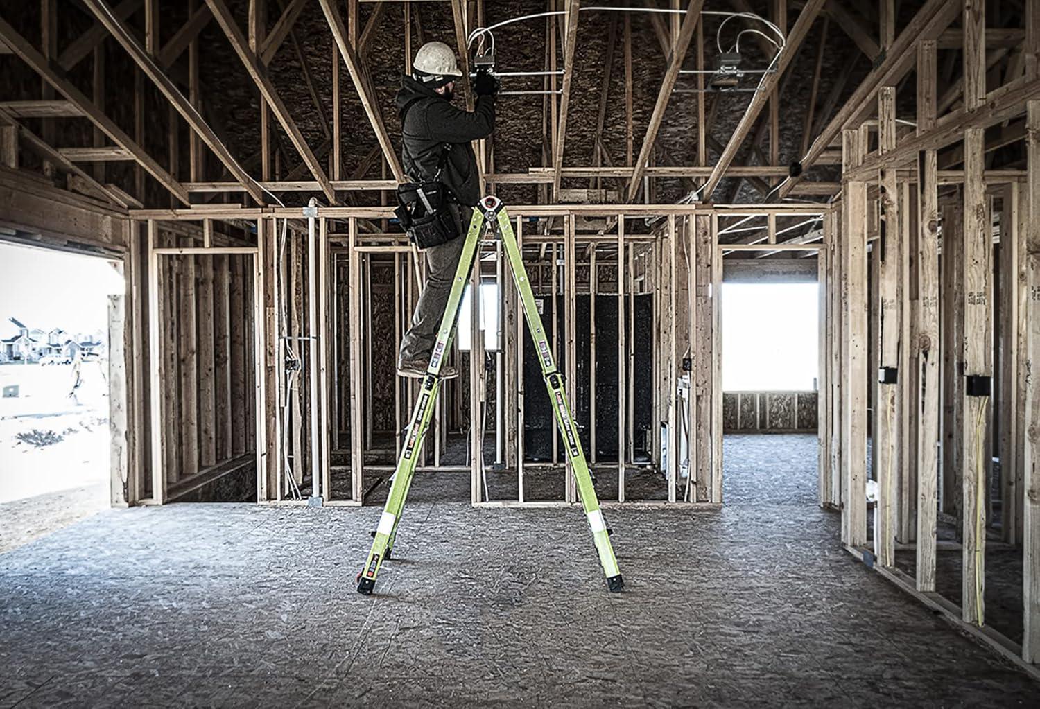 Little Giant Ladder Systems Multipurpose Dark Horse Ladder, 4 to 7 ft, Fiberglass Multi-color