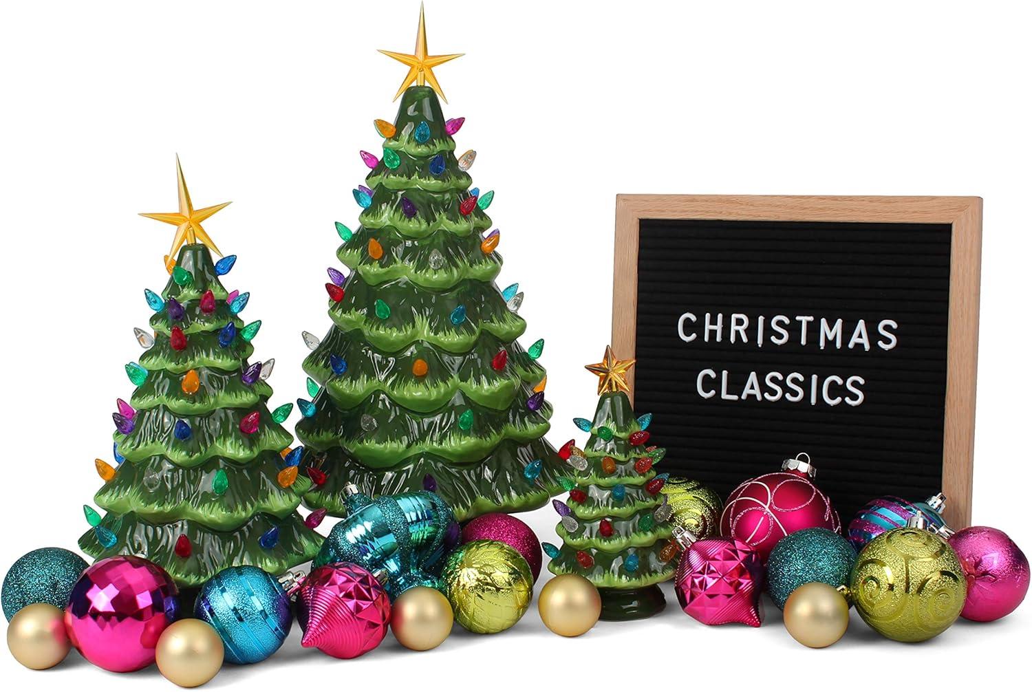Ceramic Christmas Tree That Lights Ups-Inspired Vintage Christmas Tree-Indoor Christmas Decorations