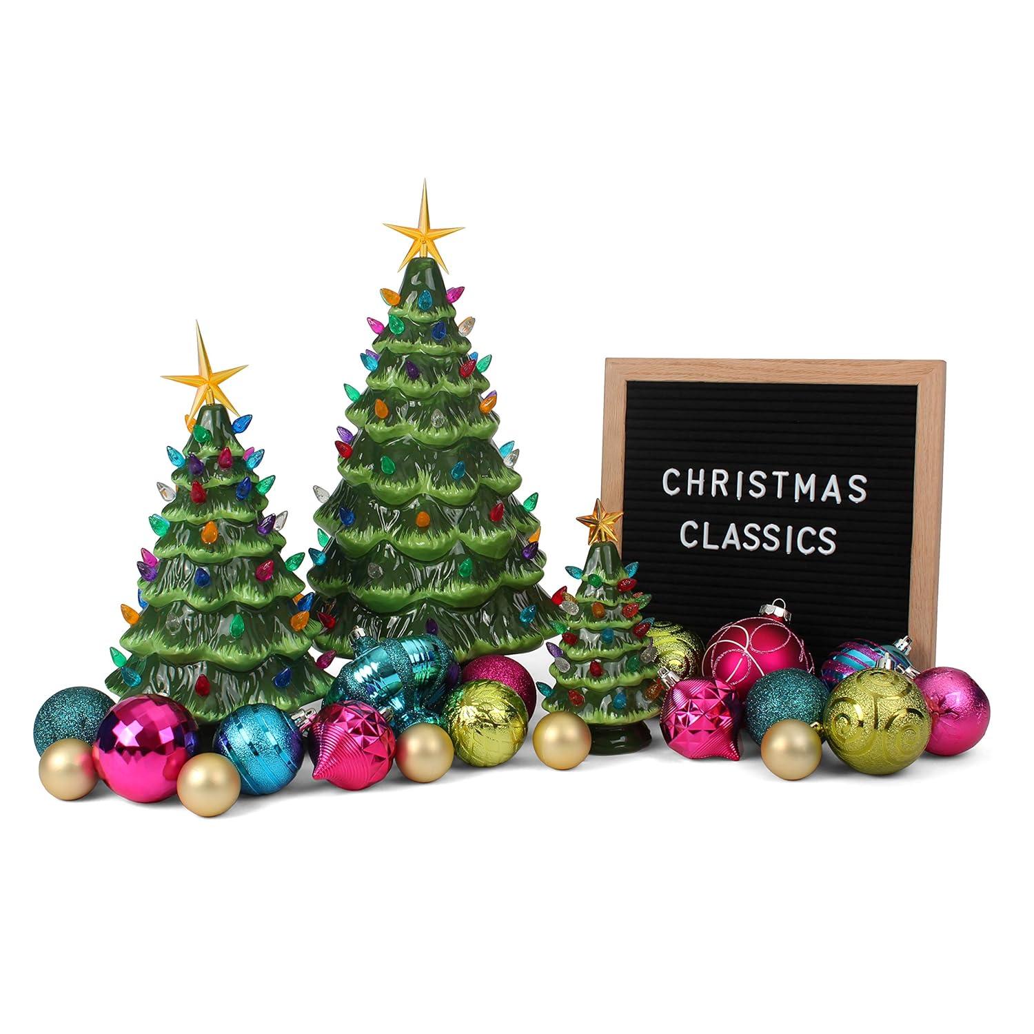 Ceramic Christmas Tree That Lights Ups-Inspired Vintage Christmas Tree-Indoor Christmas Decorations