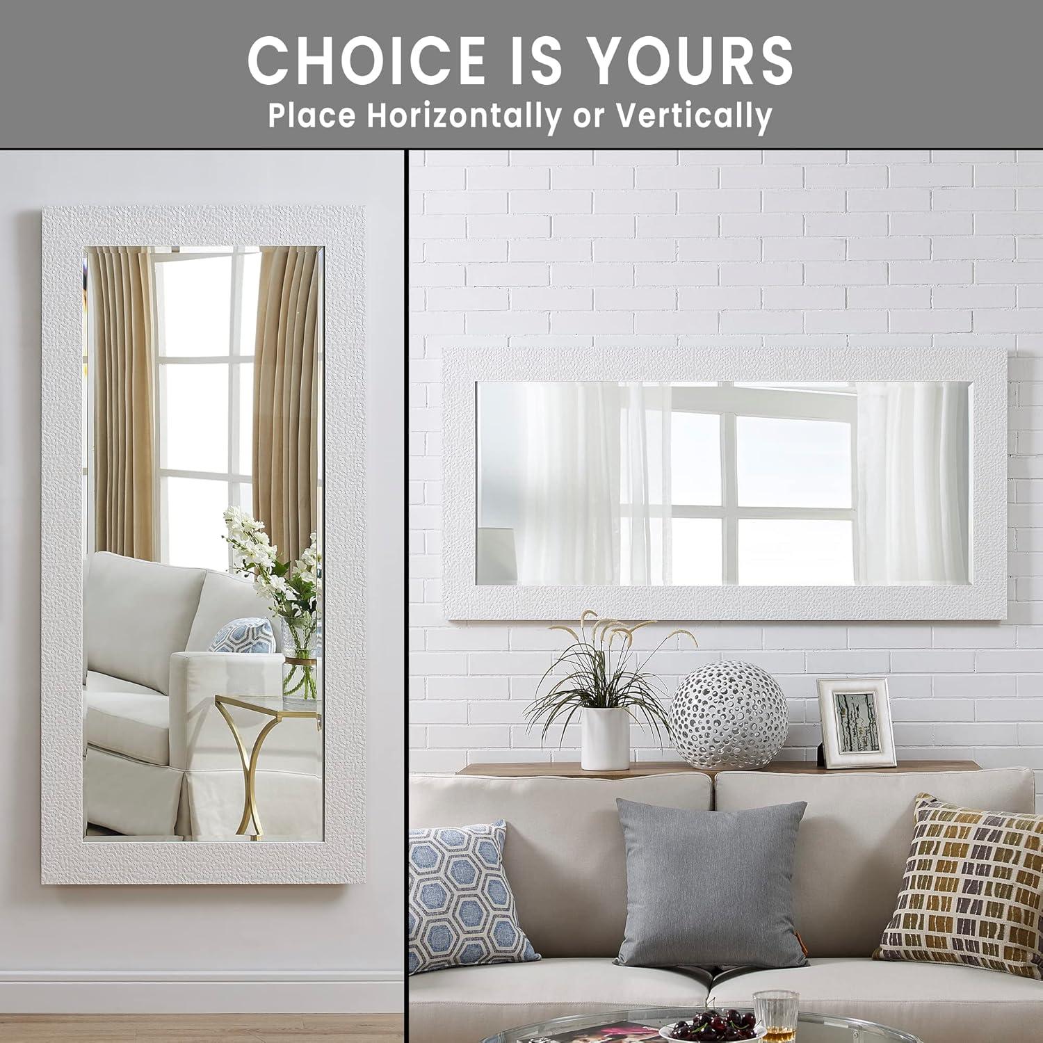Naomi Home Maisie Modern Aluminum Mirror White
