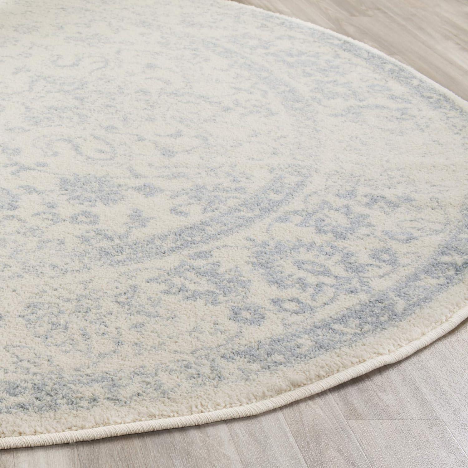 SAFAVIEH Adirondack Wyatt Traditional Area Rug, Grey/Blue, 6' x 6' Round