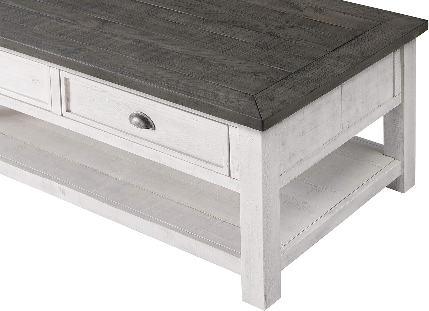 Svensson Home Monterey Solid Wood Coffee Table White with Grey Top