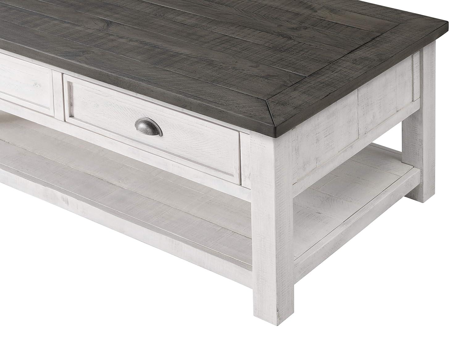 Svensson Home Monterey Solid Wood Coffee Table White with Grey Top