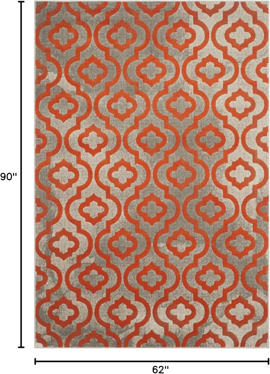 SAFAVIEH Porcello PRL7734F Light Grey / Orange Rug