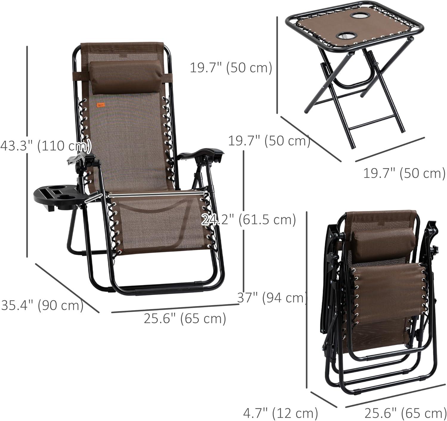 Outsunny Folding Recliner Chair