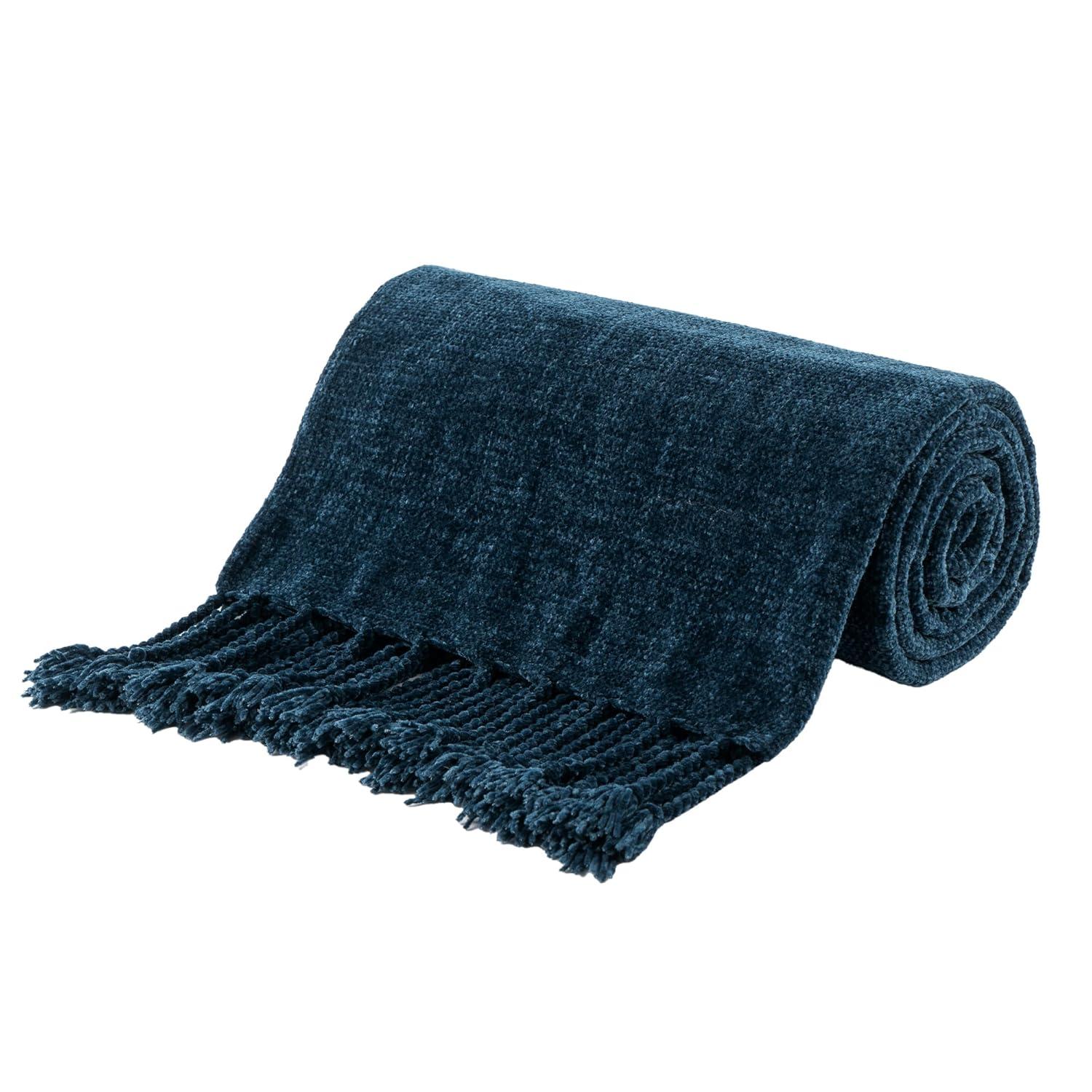 Battilo Home Throw Blanket for Couch, Textured Soft Throw Blankets, Decorative Knitted Blanket for Home Living Room Decor, 50"x60"