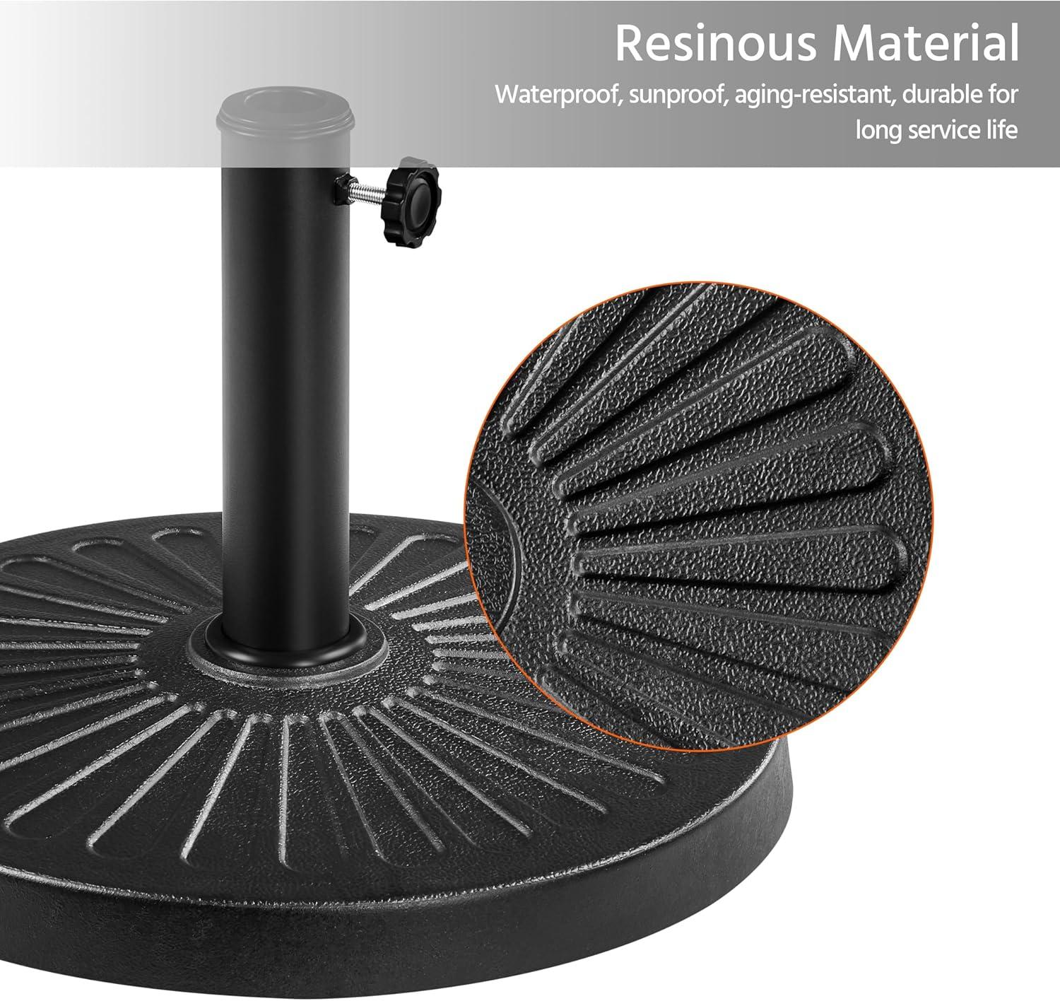 Yaheetech Outdoor Patio Market Umbrella Base Stand, Black