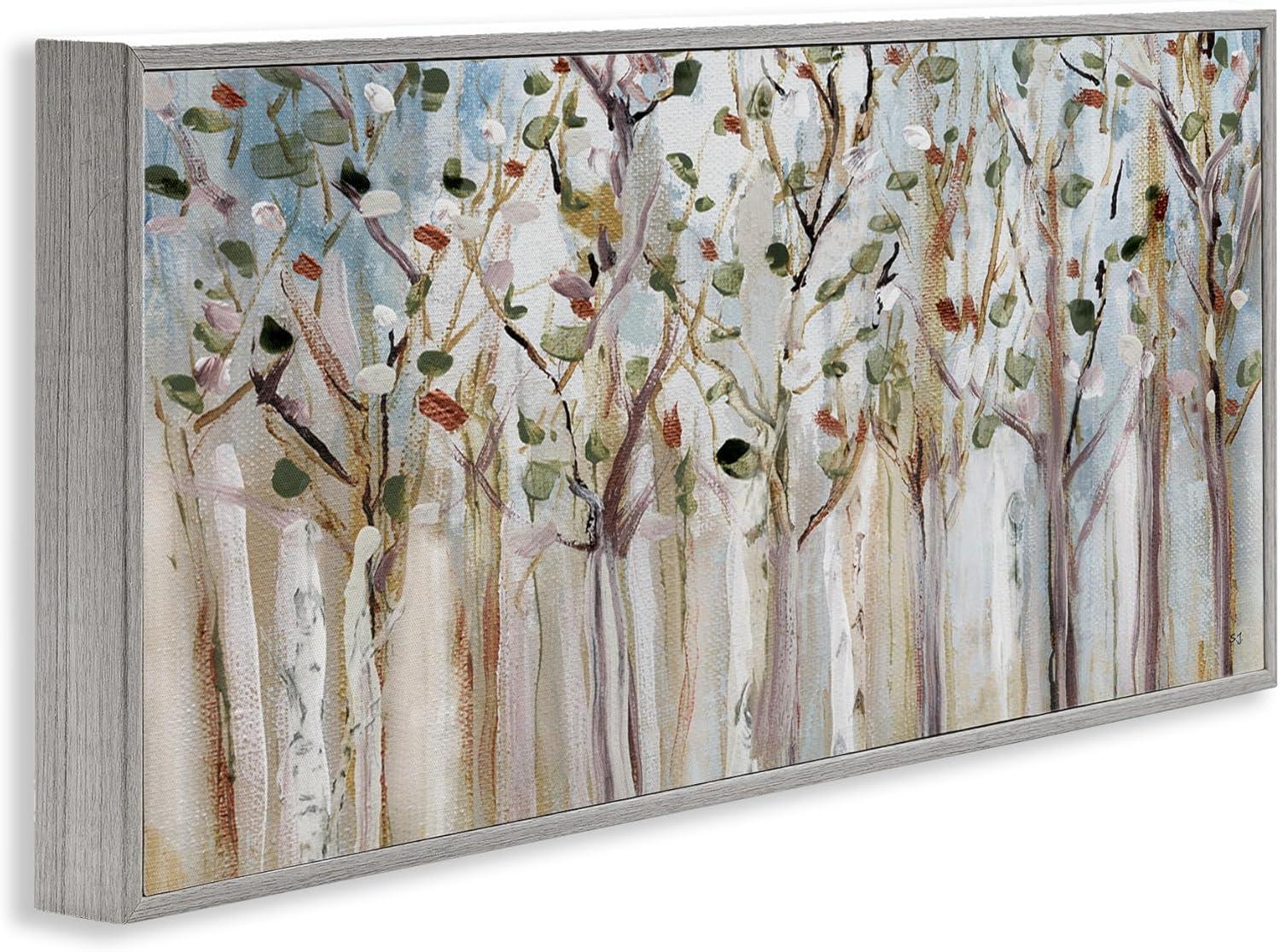 Stupell Industries Bare Branch Trees Birch Forest Fall Twigs Abstract Painting,24 x 10, Design by Sn Jill