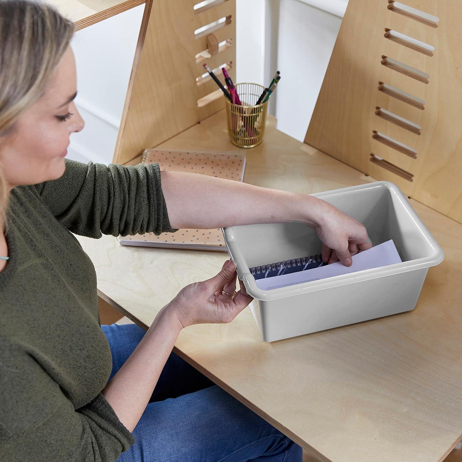 ECR4Kids ECR4Kids Scoop Front Storage Bin, Multipurpose Organization, 5-Piece (Set of 5)